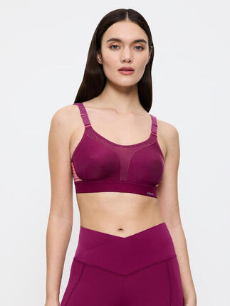 Bügelloser BH bequemer Halt Damen - Triaction Extreme Lite bordeaux
