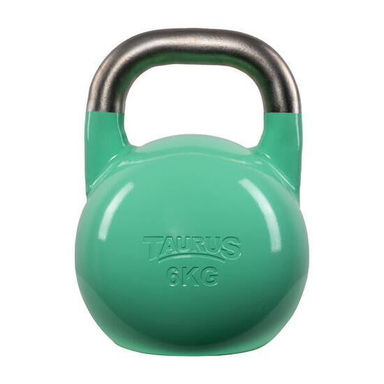 Kettlebell - Musculation - Taurus Competition - Acier - 6 kg - Vert clair