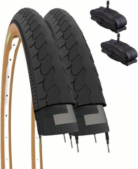 2 copertoni 26 X 1 3/8 (37-590)+camere pneumatici bicicletta donna EV