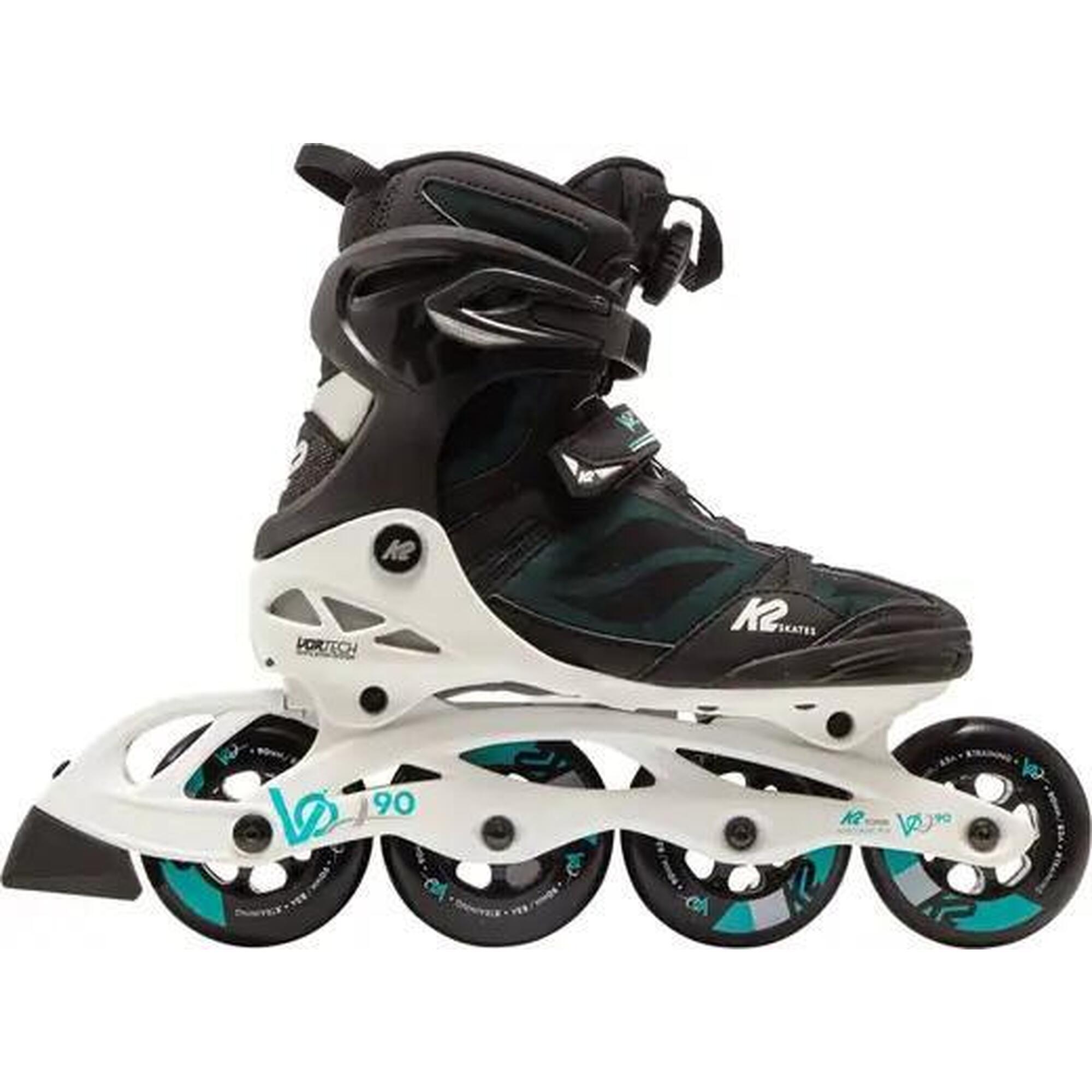 K2 - K2 Vo2 90 Boa Femmes Rollers - Noir - 40 - Rollers En Ligne - Bleu|noir - 40 - Decathlon