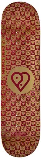 Heart Supply Chris Chann Pro Tavola Skateboard - 8" - Trinity Gold