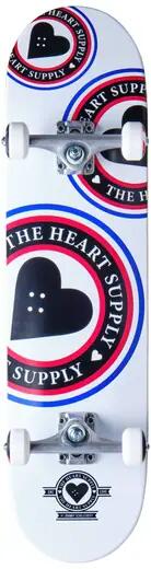 Heart Supply Orbit Logo Skateboard Completo - 7.75" - Nero/Bianco/Rosso