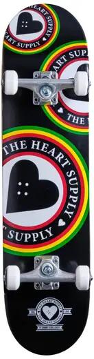 Heart Supply Orbit Logo Skateboard Completo - 7.75" - Nero/Bianco/Rosso