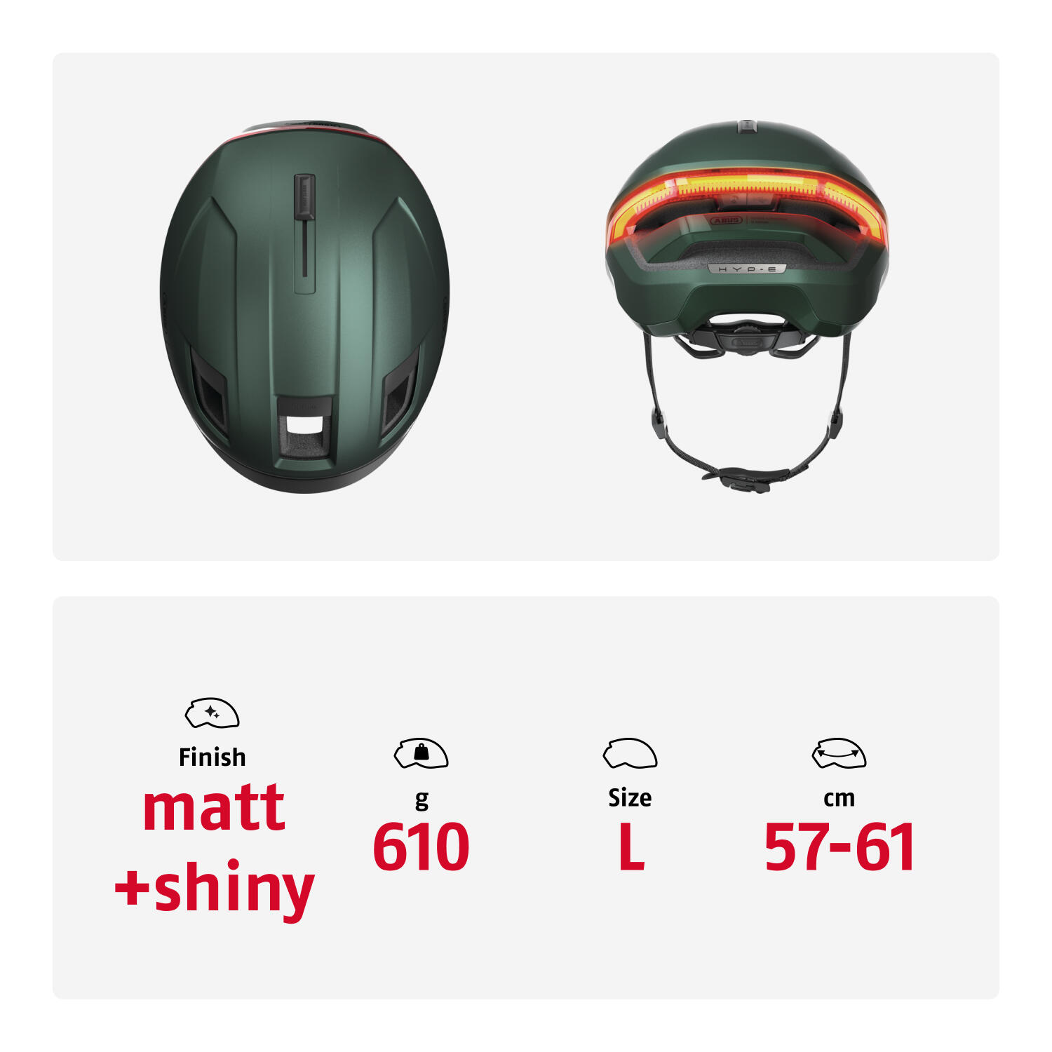 Abus HYP-E Pedelec Fietshelm - Jungle Green 3/7