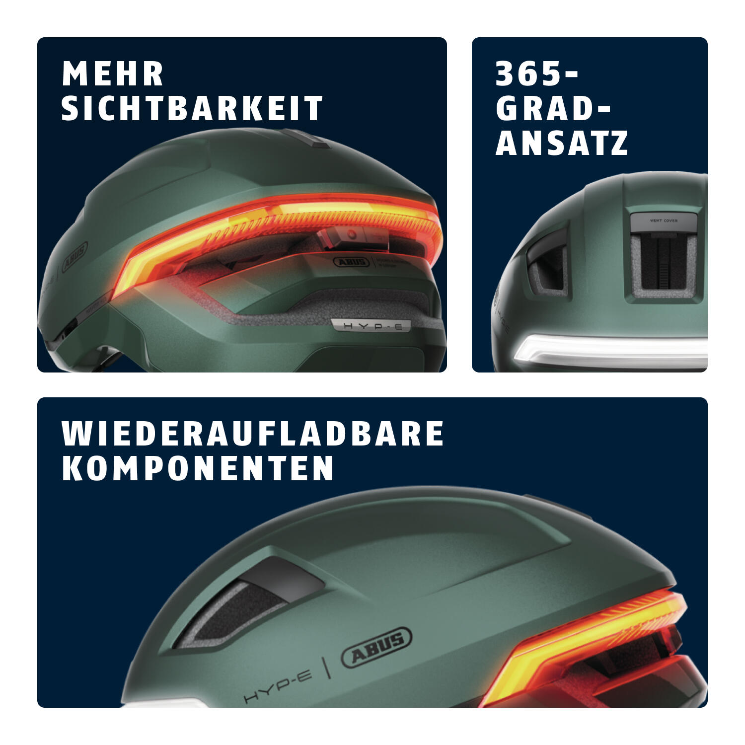 Abus HYP-E Pedelec Fietshelm - Jungle Green 5/7