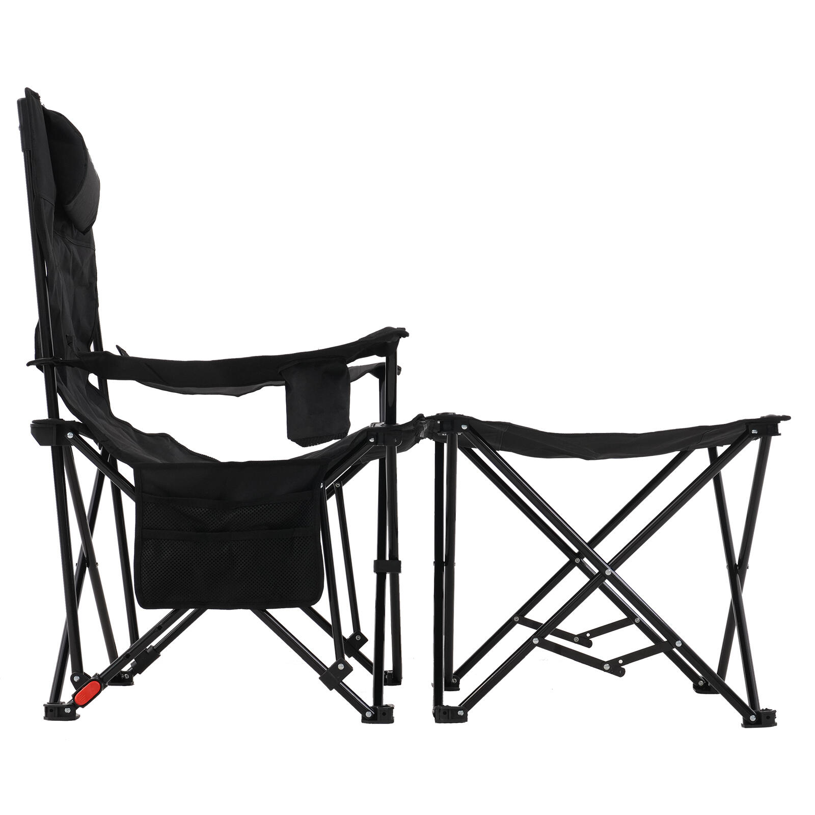 Składane krzesło kempingowe – uchwyt na kubek, torba w zestawie, do 120 kg 3/5