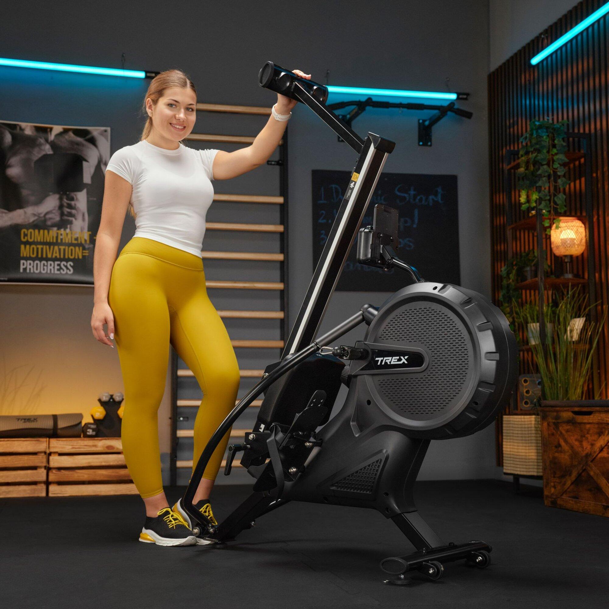 Rameur d'appartement air-magnétique Trex Sport APRON TX-880RM 130 kg connecté 7/7