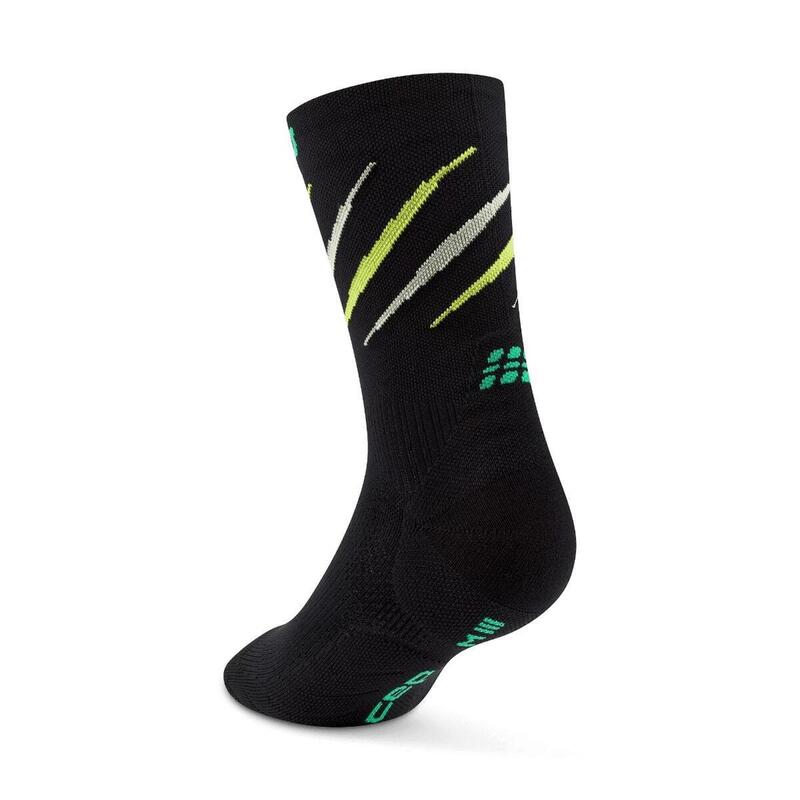 Șosete compresie medii CEP Core Run Edition Claws W - negru/verde | alergare