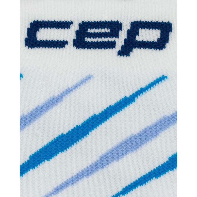 Sosete compresie medii alergare CEP Core Run Edition Claws - alb/albastru
