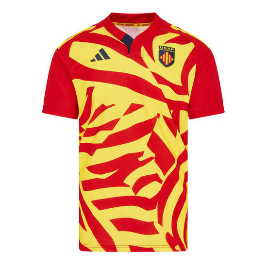 Maillot Replica Extérieur USAP 25/26 Perpignan Rouge et jaune