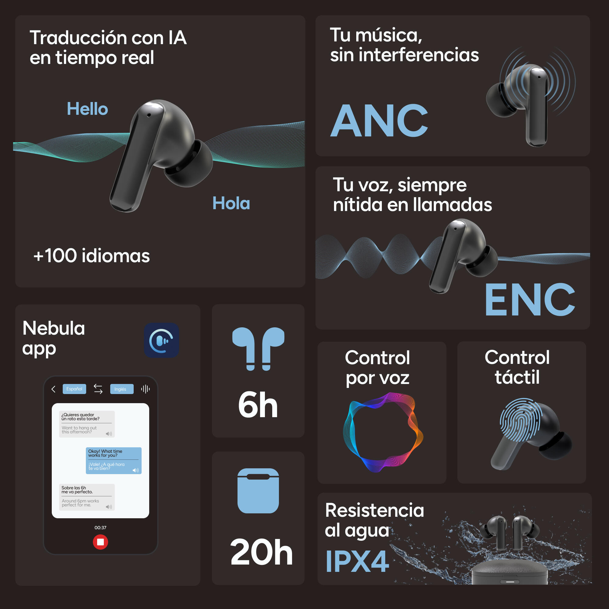 Fones de ouvido sem fio KSIX UltimaI 2/7