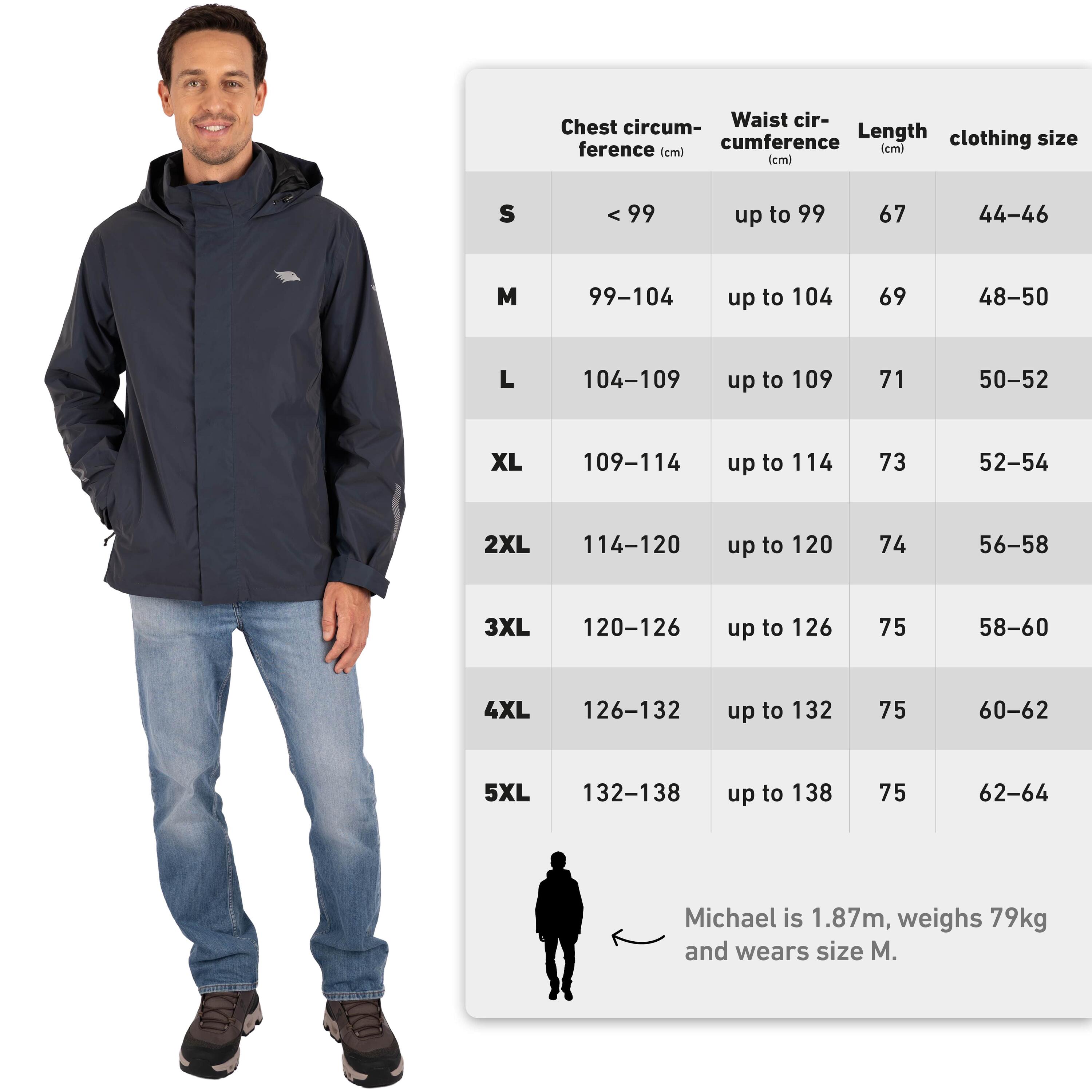 Veste 3-en-1 homme imperméable et réfléchissante avec polaire amovible 7/7