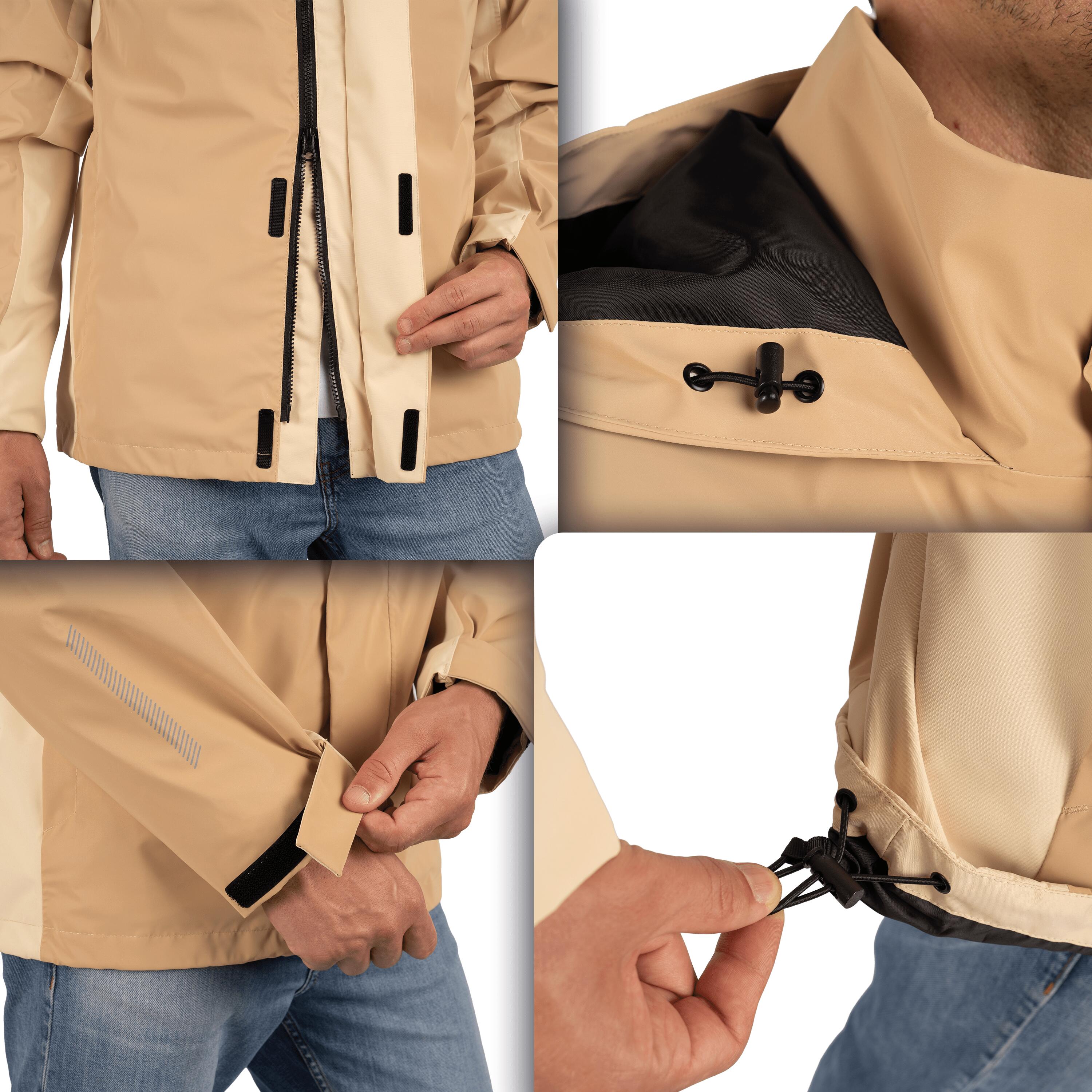 Veste 3-en-1 homme imperméable et réfléchissante avec polaire amovible 6/7