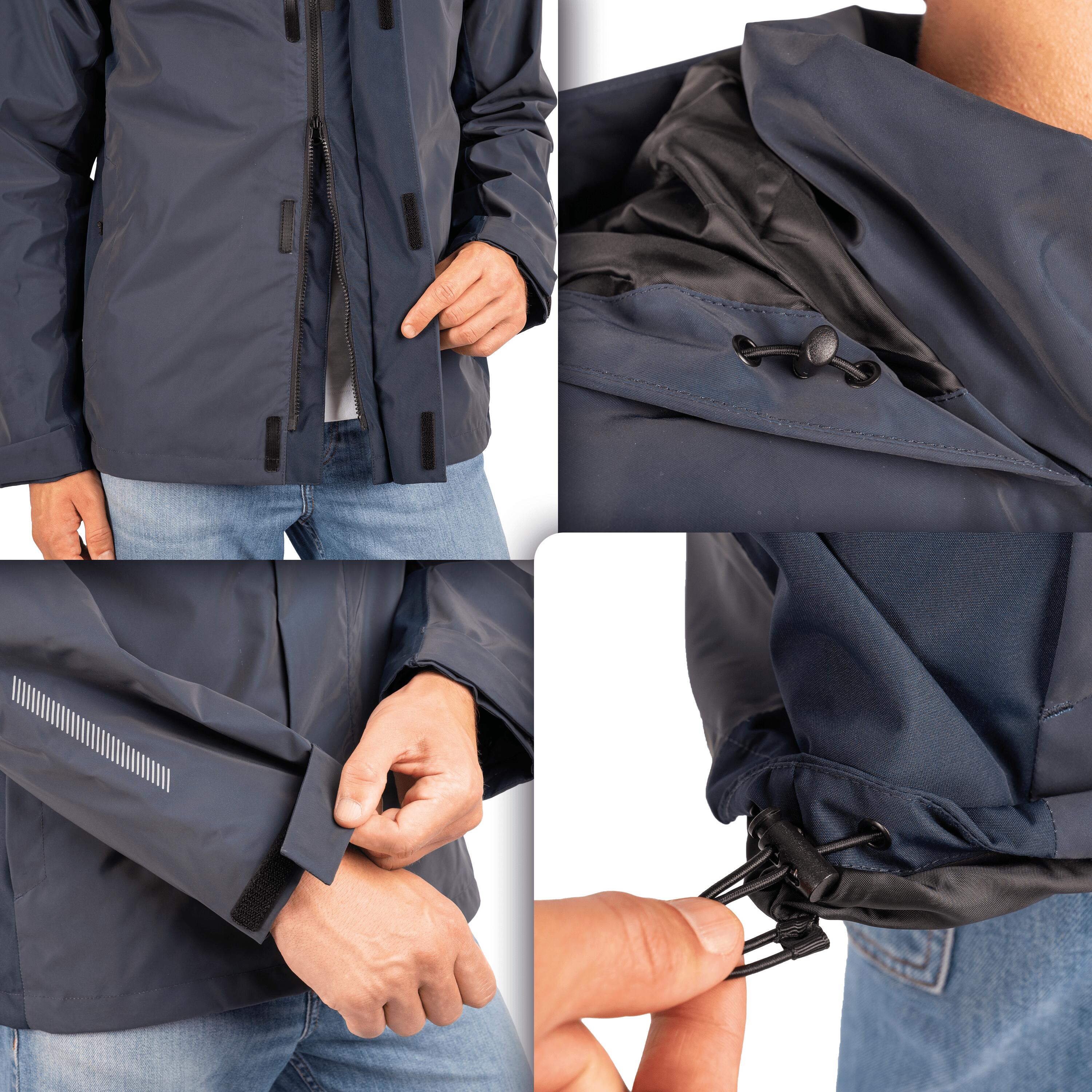 Veste 3-en-1 homme imperméable et réfléchissante avec polaire amovible 6/7