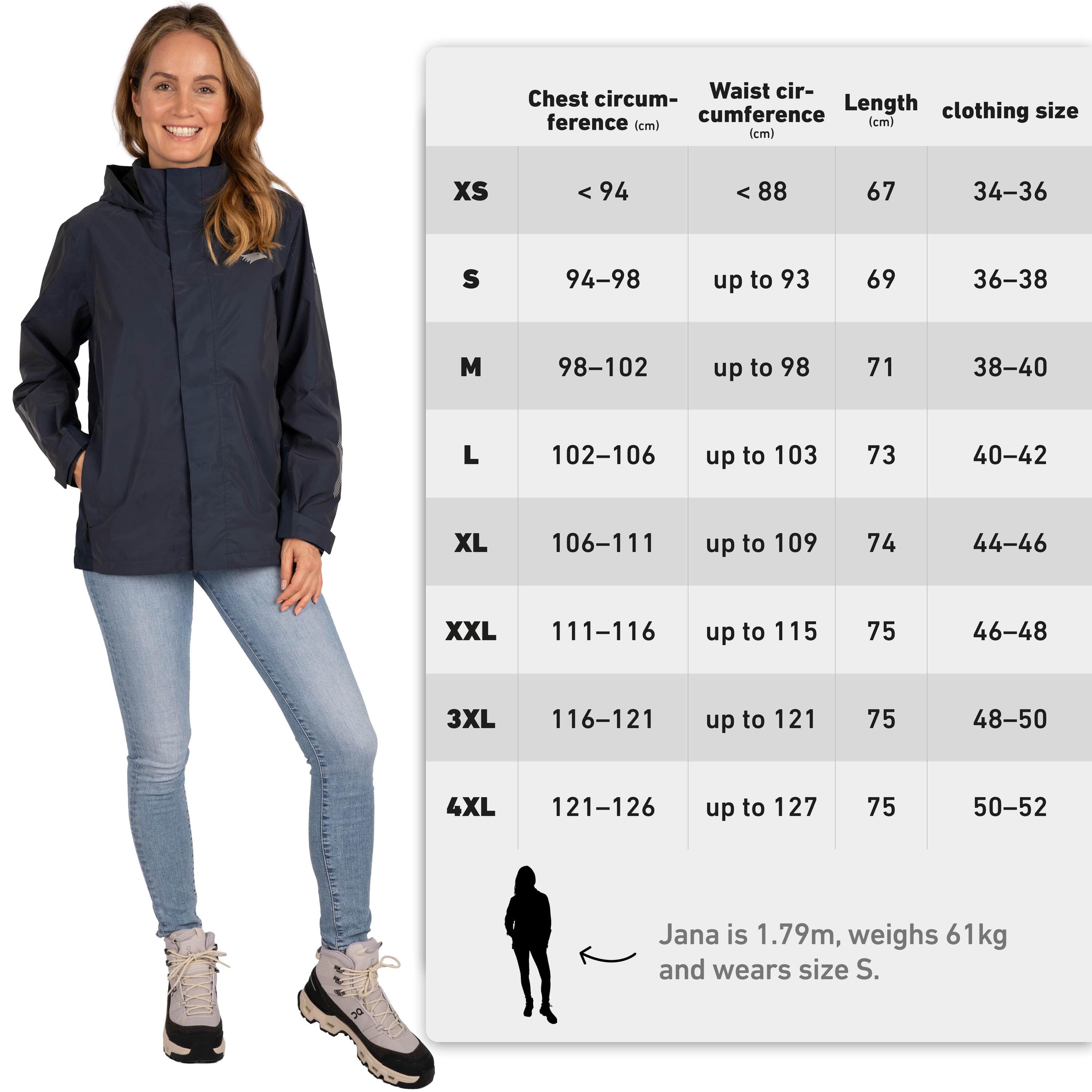 3-in-1 Jacke Damen Regenjacke wasserdicht & reflektierend - mit Fleece Zipp-In 7/7