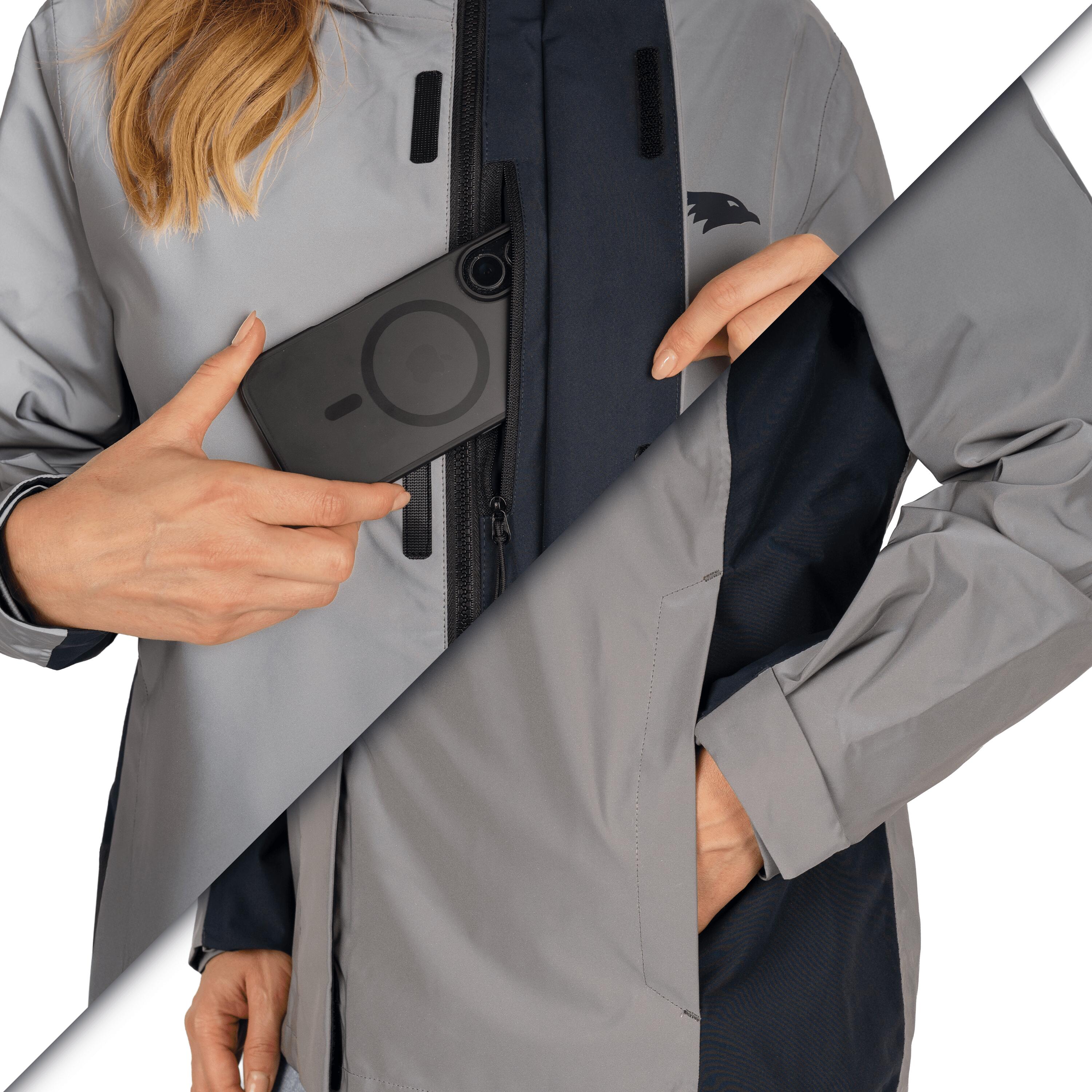 Veste 3-en-1 femme imperméable et réfléchissante avec polaire amovible 5/7