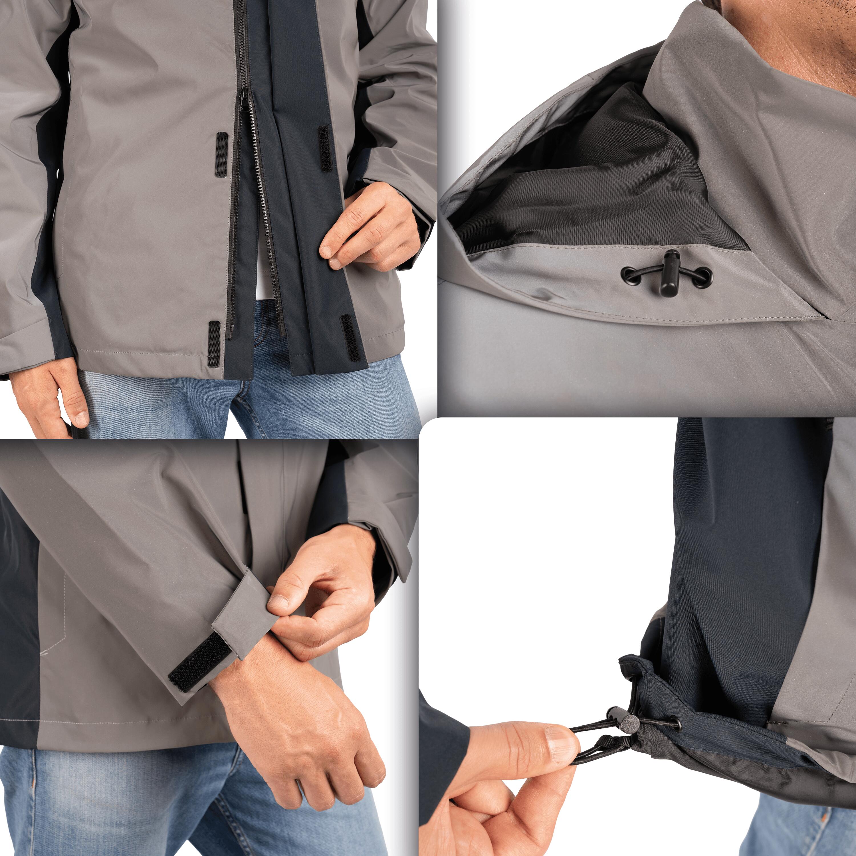 Veste 3-en-1 homme imperméable et réfléchissante avec polaire amovible 6/7