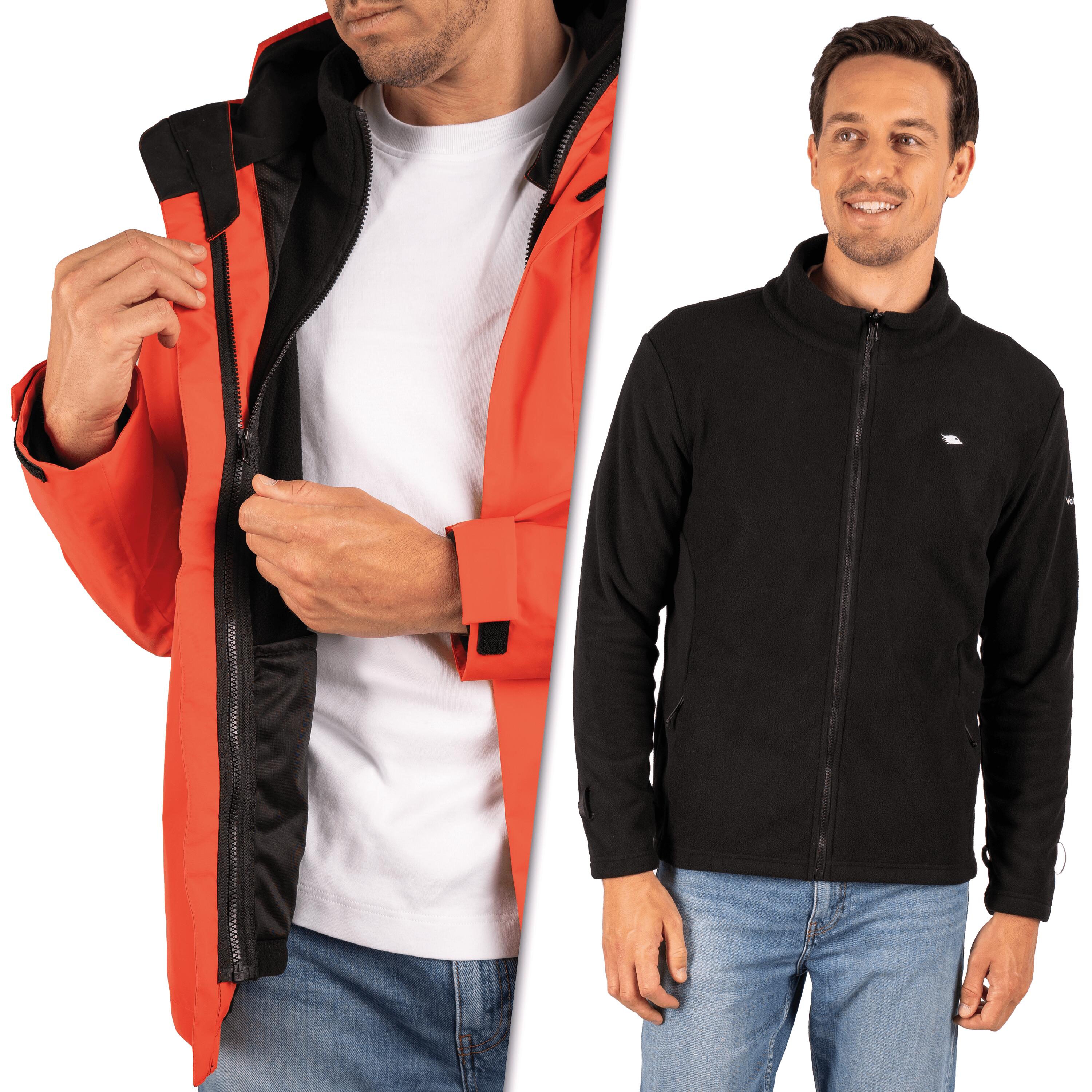 Veste 3-en-1 homme imperméable et réfléchissante avec polaire amovible 4/7
