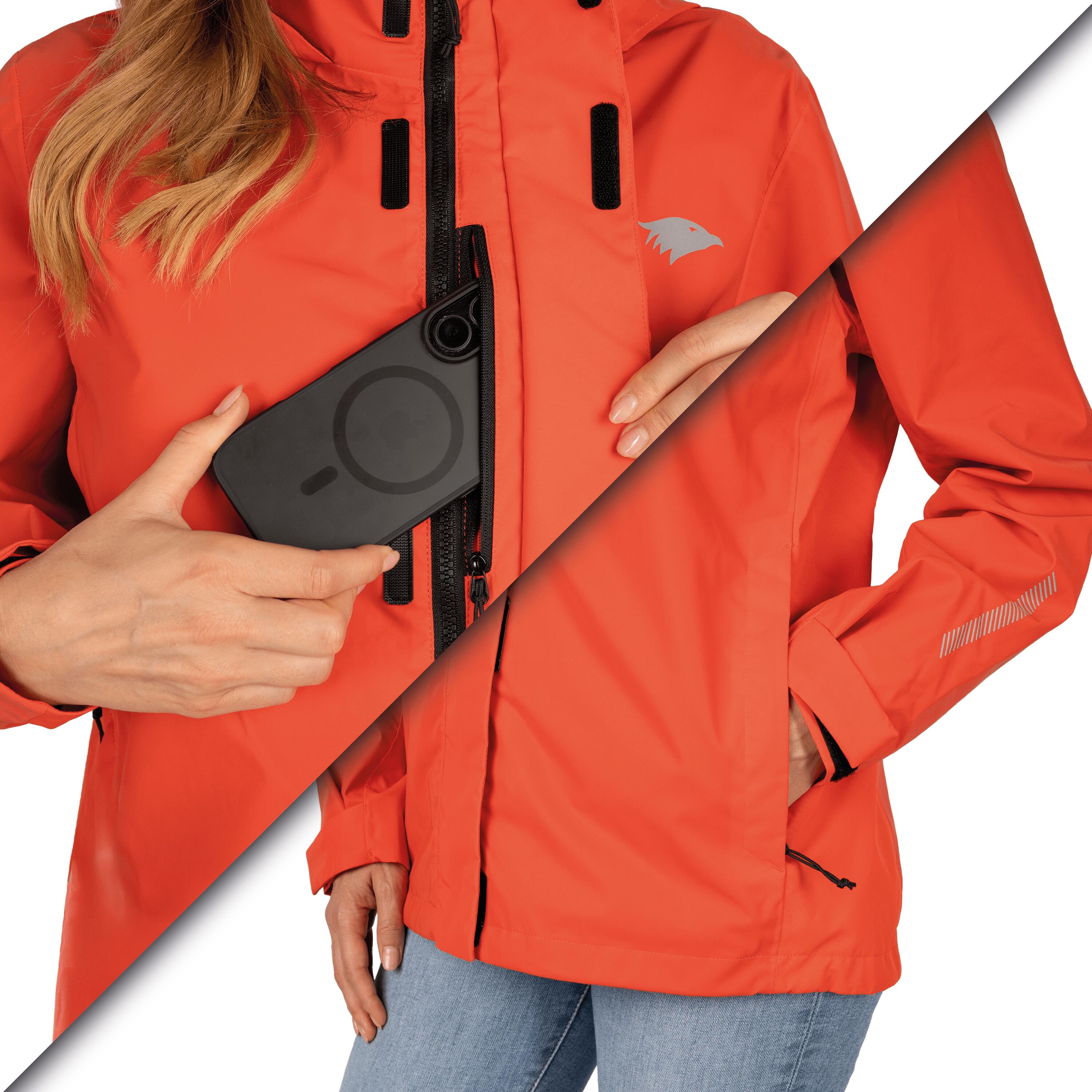 3-in-1 Jacke Damen Regenjacke wasserdicht & reflektierend - mit Fleece Zipp-In 5/7
