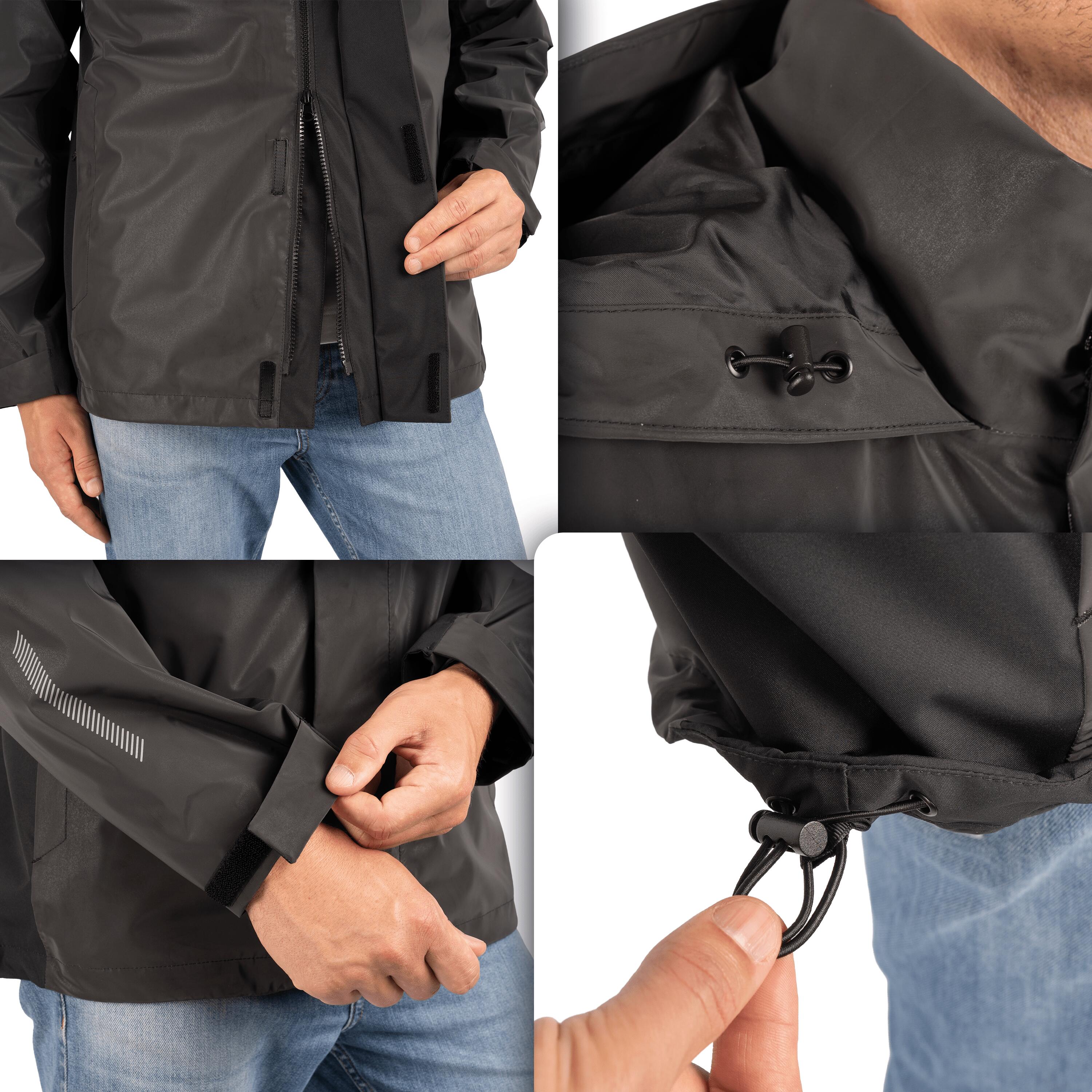 Veste 3-en-1 homme imperméable et réfléchissante avec polaire amovible 6/7
