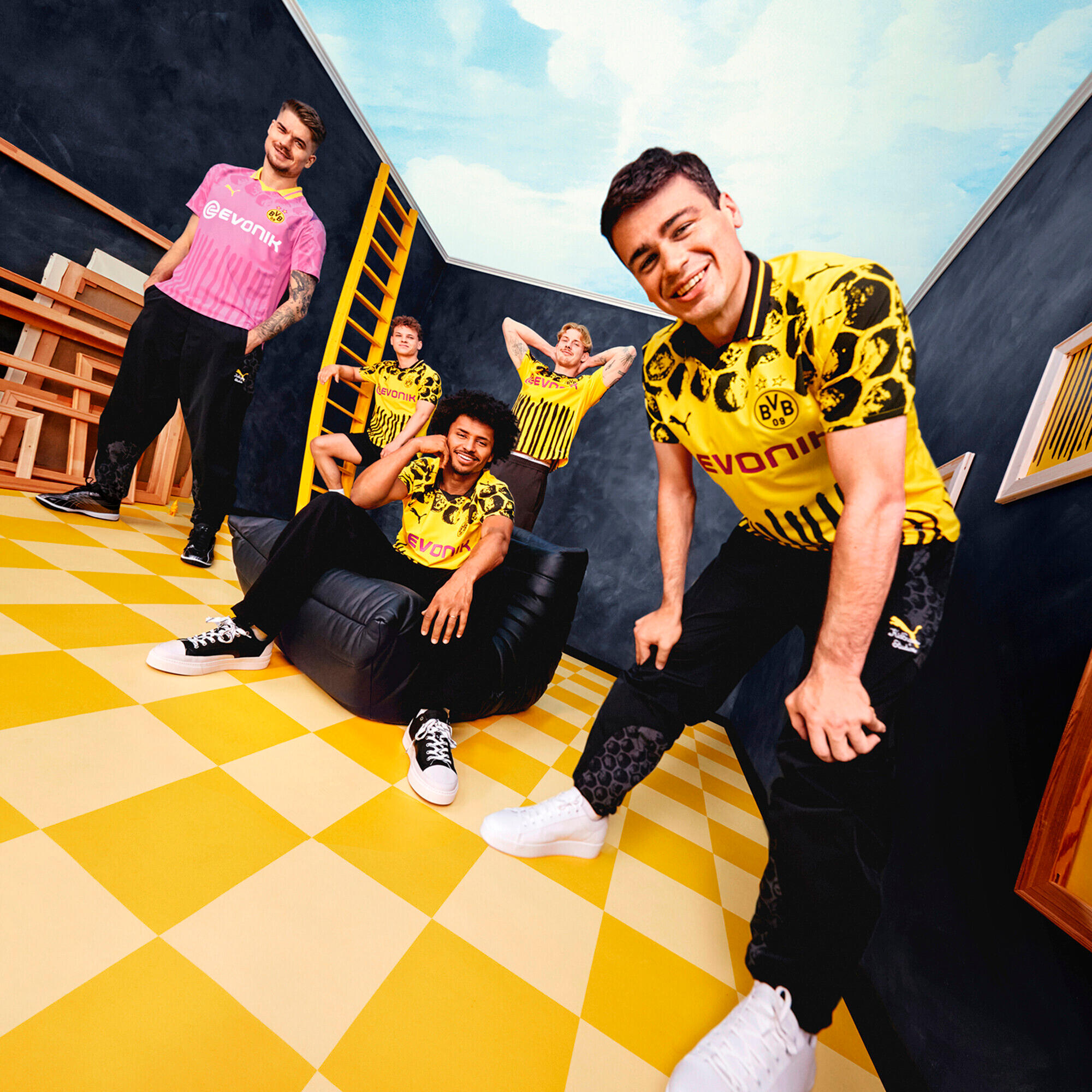Pánské fotbalové tričko krátký rukáv regular Kidsuper X Borussia Dortmund PUMA 7/7