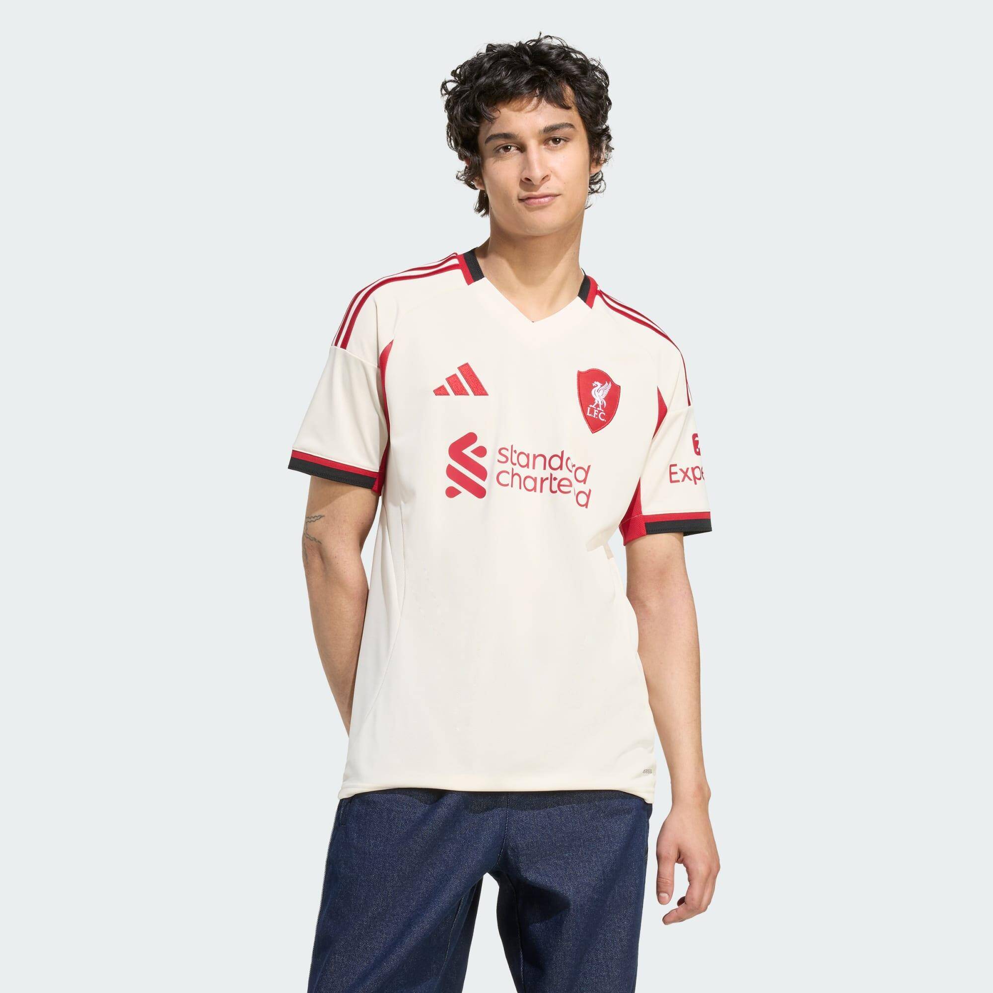 adidas Liverpool A JSY Men Football Jerseys White -  3