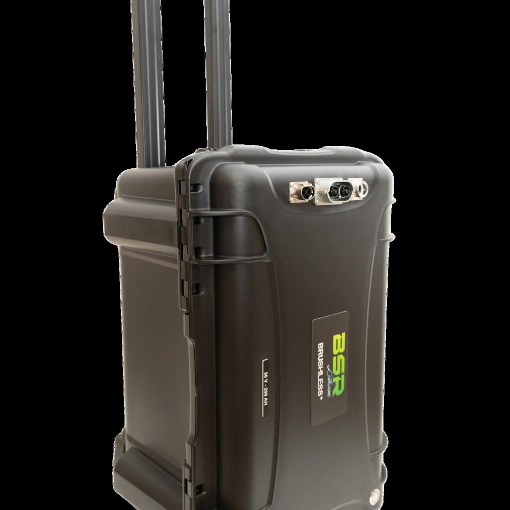 Lithium suitcase plus charger plus probe plug BSR Prestige lifePO4 36V/200Ah