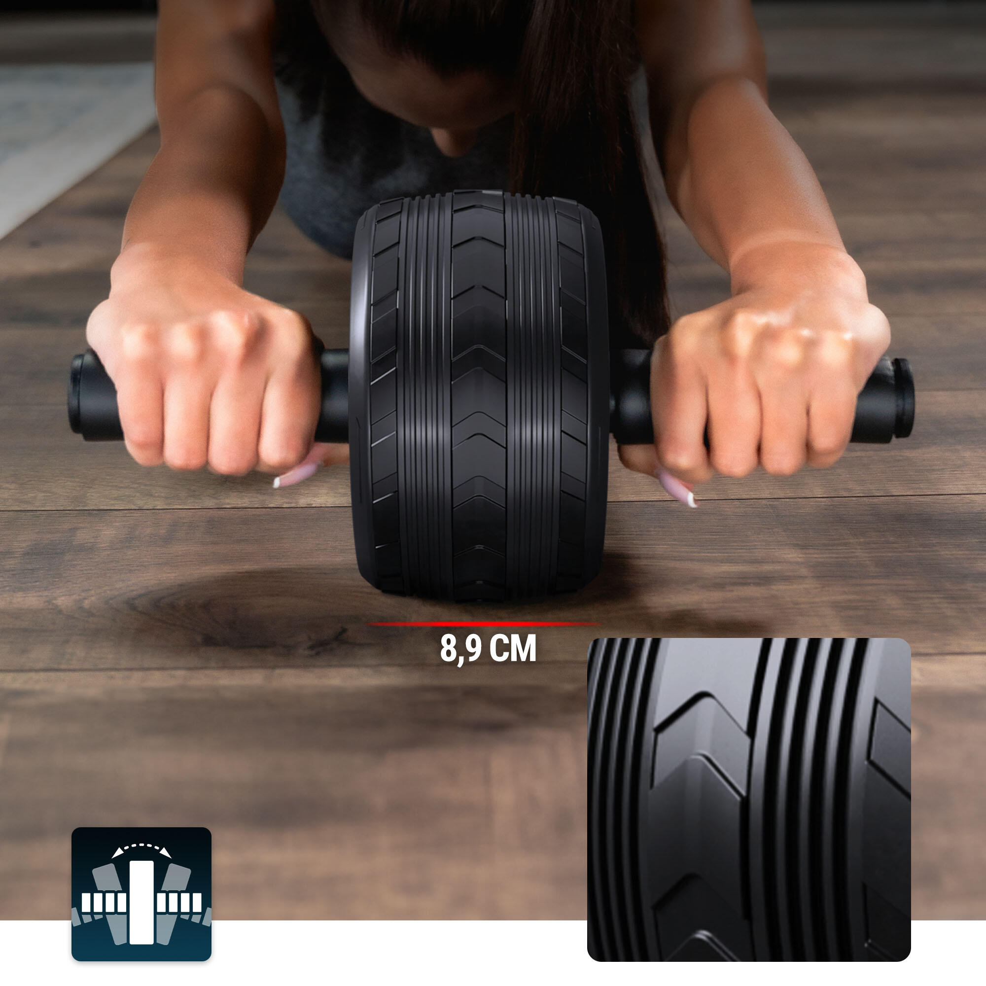 Roue d'exercice pour abdominaux Hop-Sport 6/7