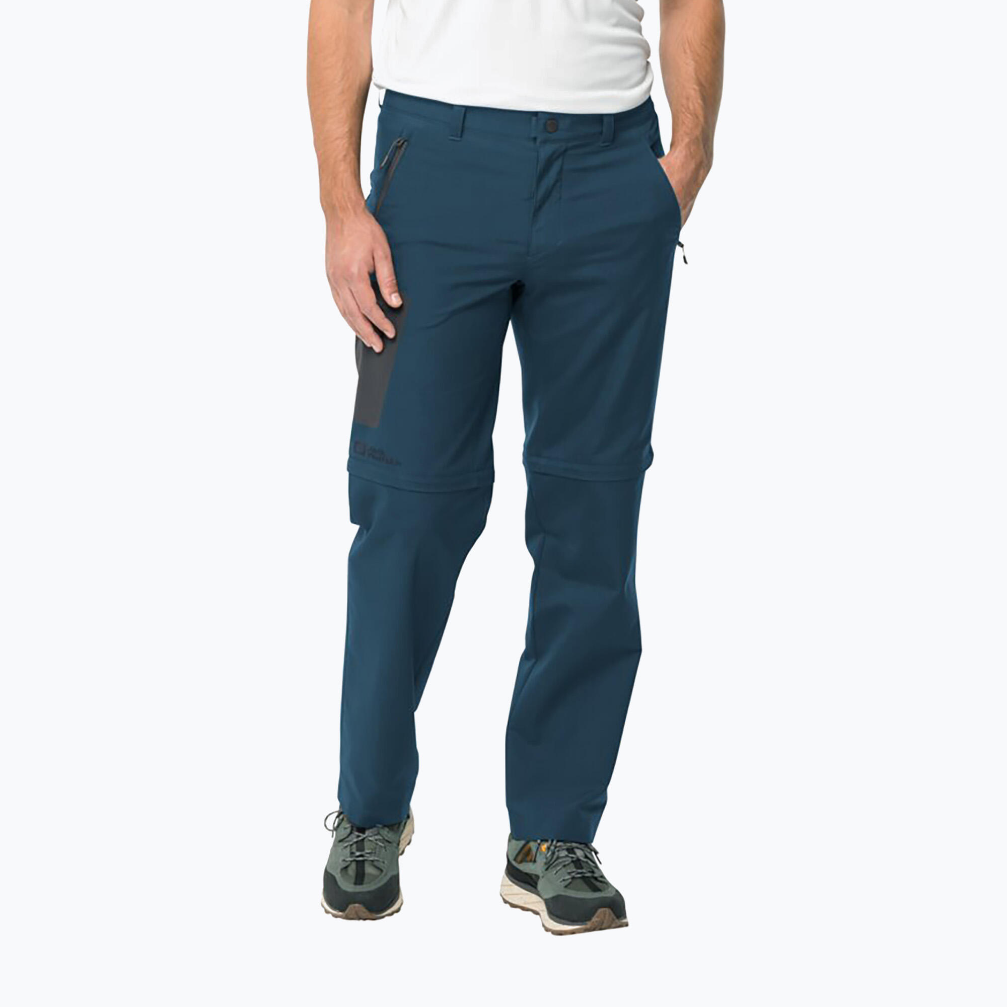 Jack Wolfskin - Pantalon De Trekking Homme Jack Wolfskin Active Track Zip Off - Surpantalon - Bleu - 46 L/xl - Decathlon