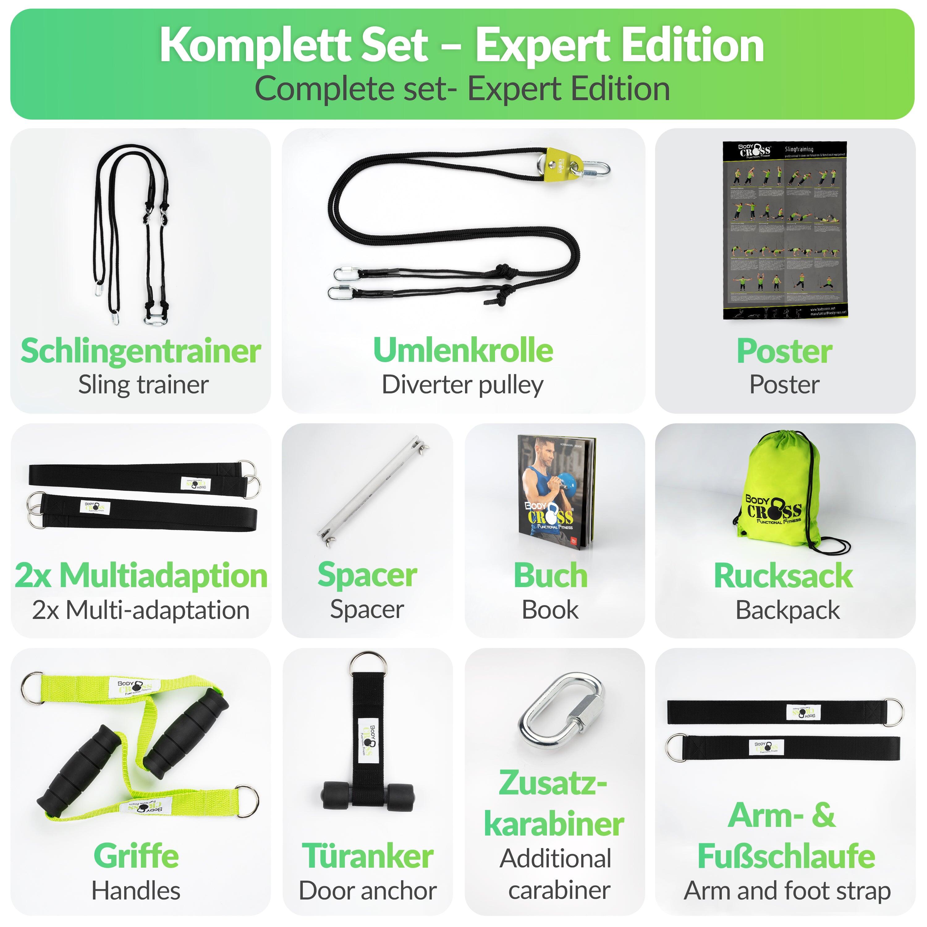 BodyCROSS® Slingtrainer Set | Expert Edition + Trainingsbuch 2/7