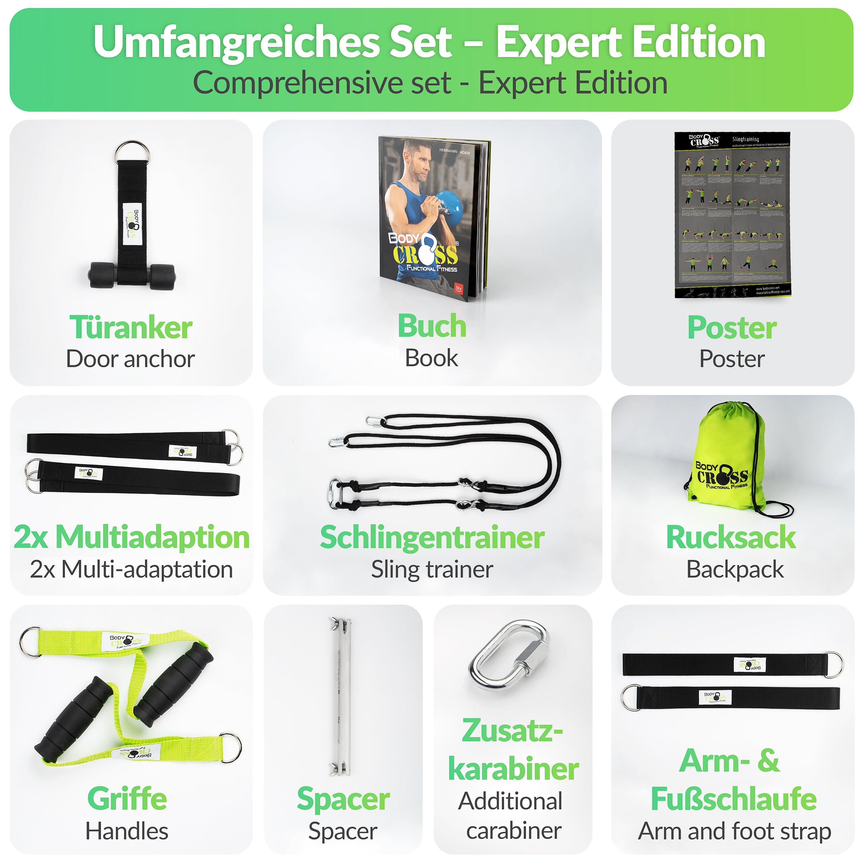 BodyCROSS® Slingtrainer | Expert Edition + Trainingsbuch 2/7