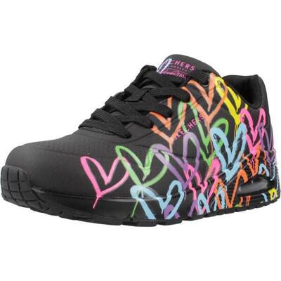 Sneakers skechers model uno kleur zwart