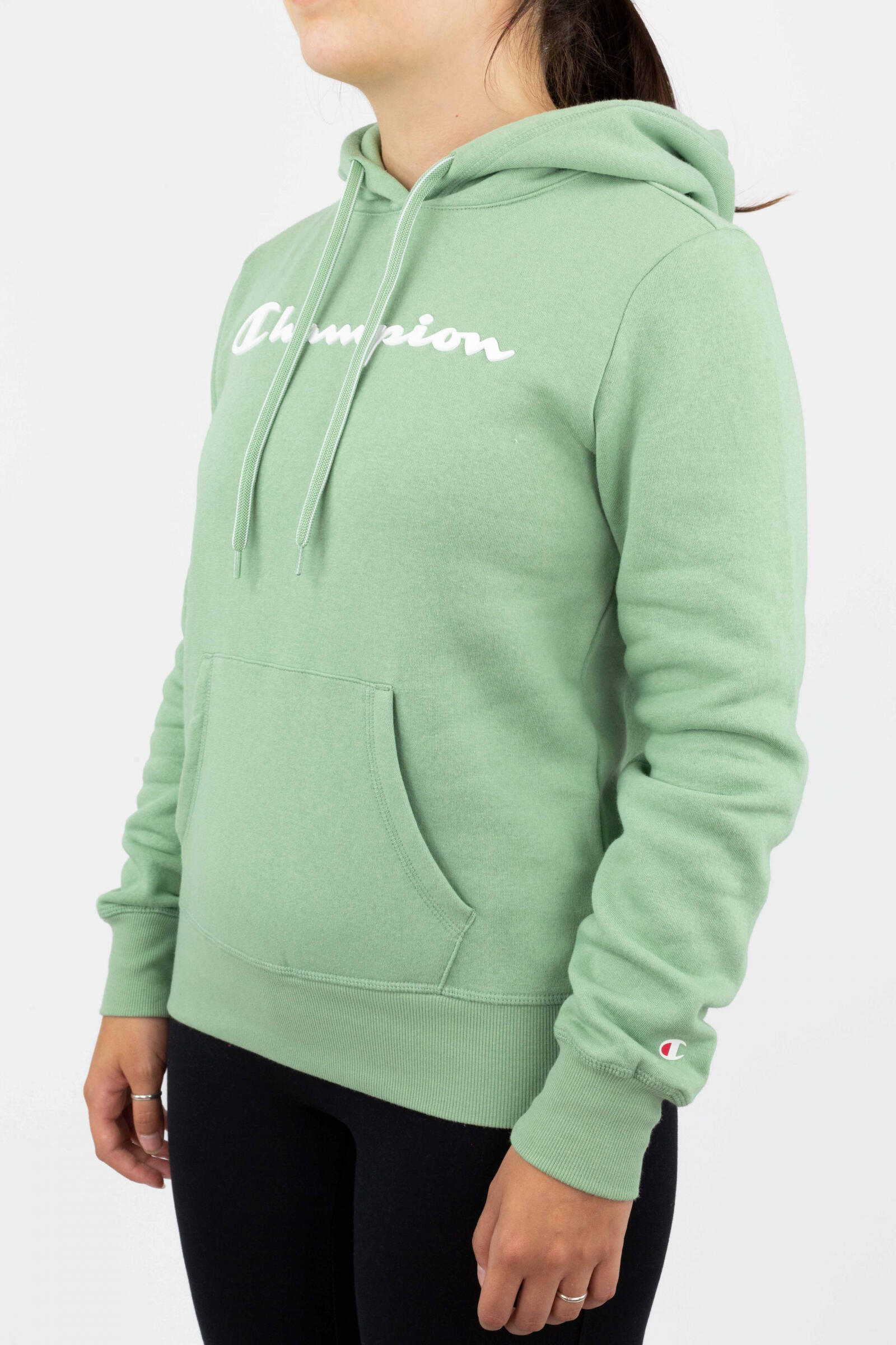 Champion Sudadera Champion Big Logo Verde 2/4