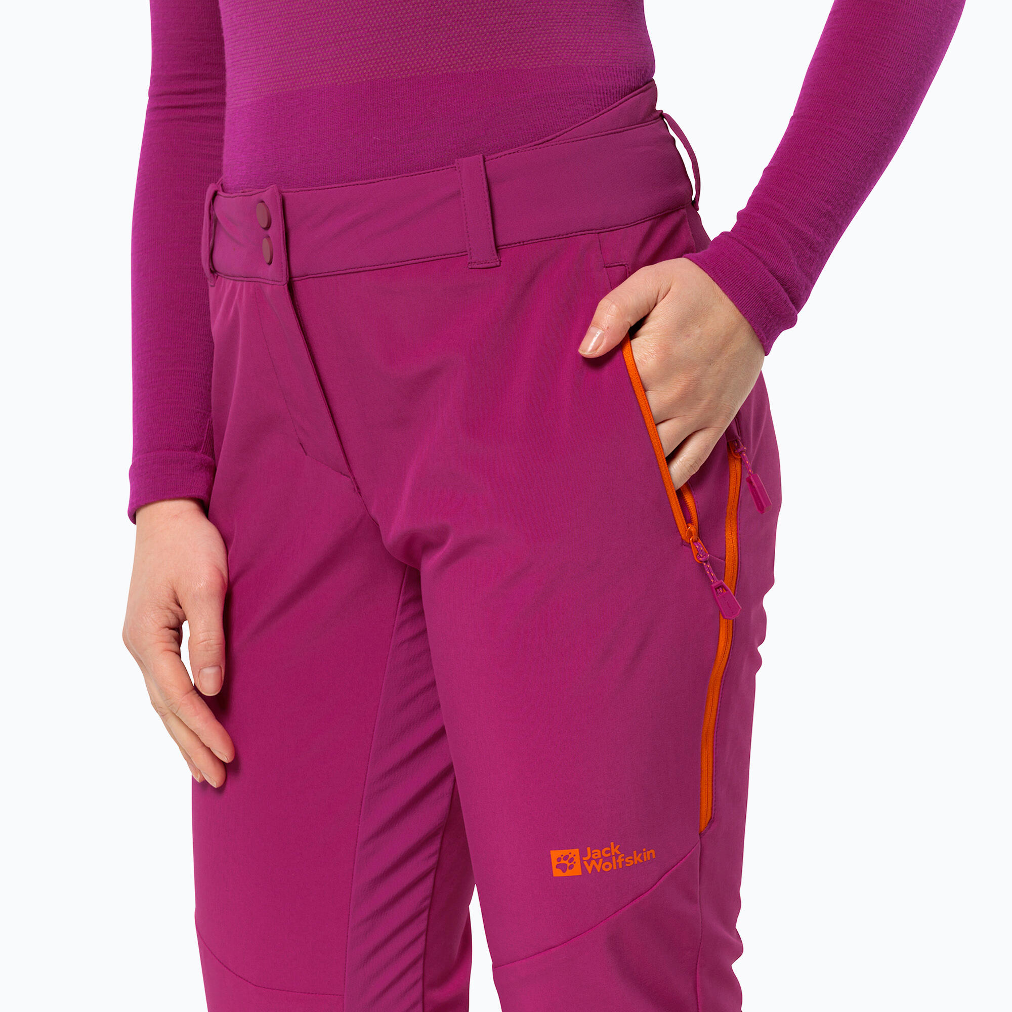 Pantalones softshell para mujer Jack Wolfskin Alpspitze Tour 3/5