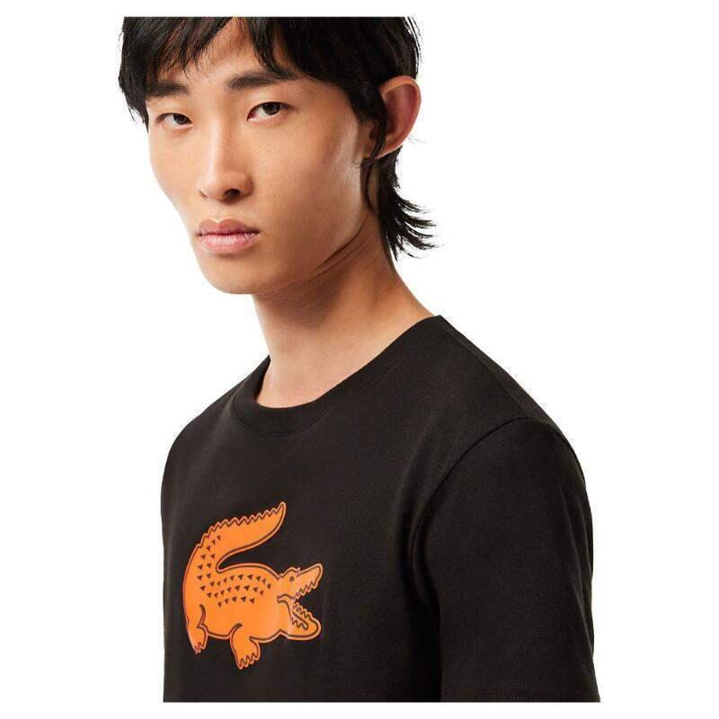 Lacoste Camiseta Sport Negro/naranja 3/5