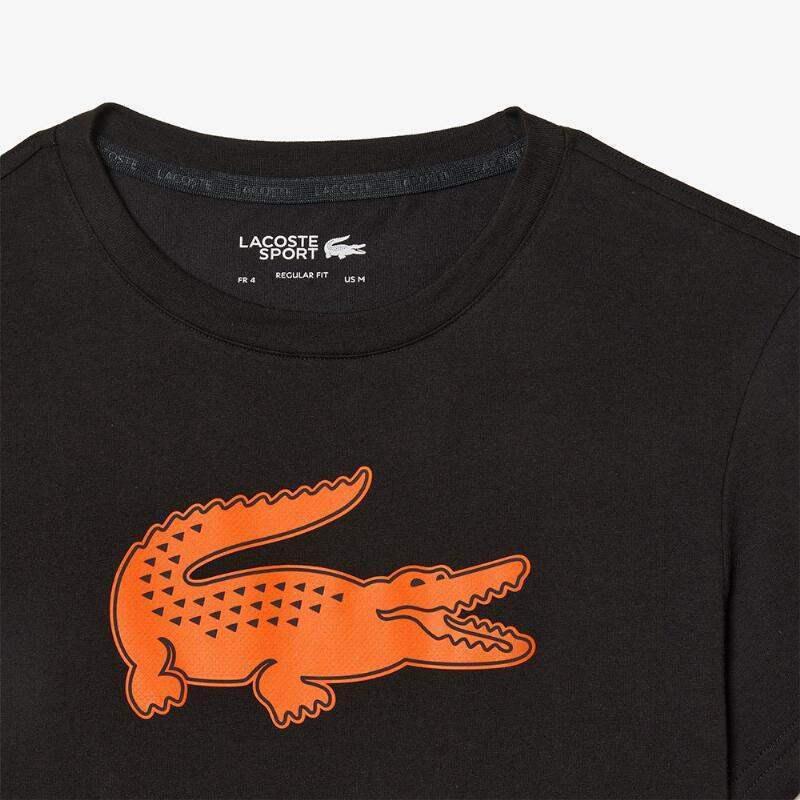 Lacoste Camiseta Sport Negro/naranja 2/5