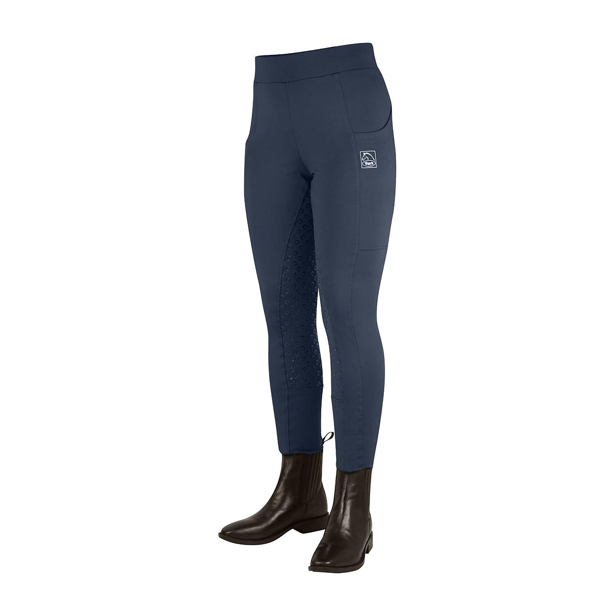 Calças de equitação infantis York Winter Pocket 4/4
