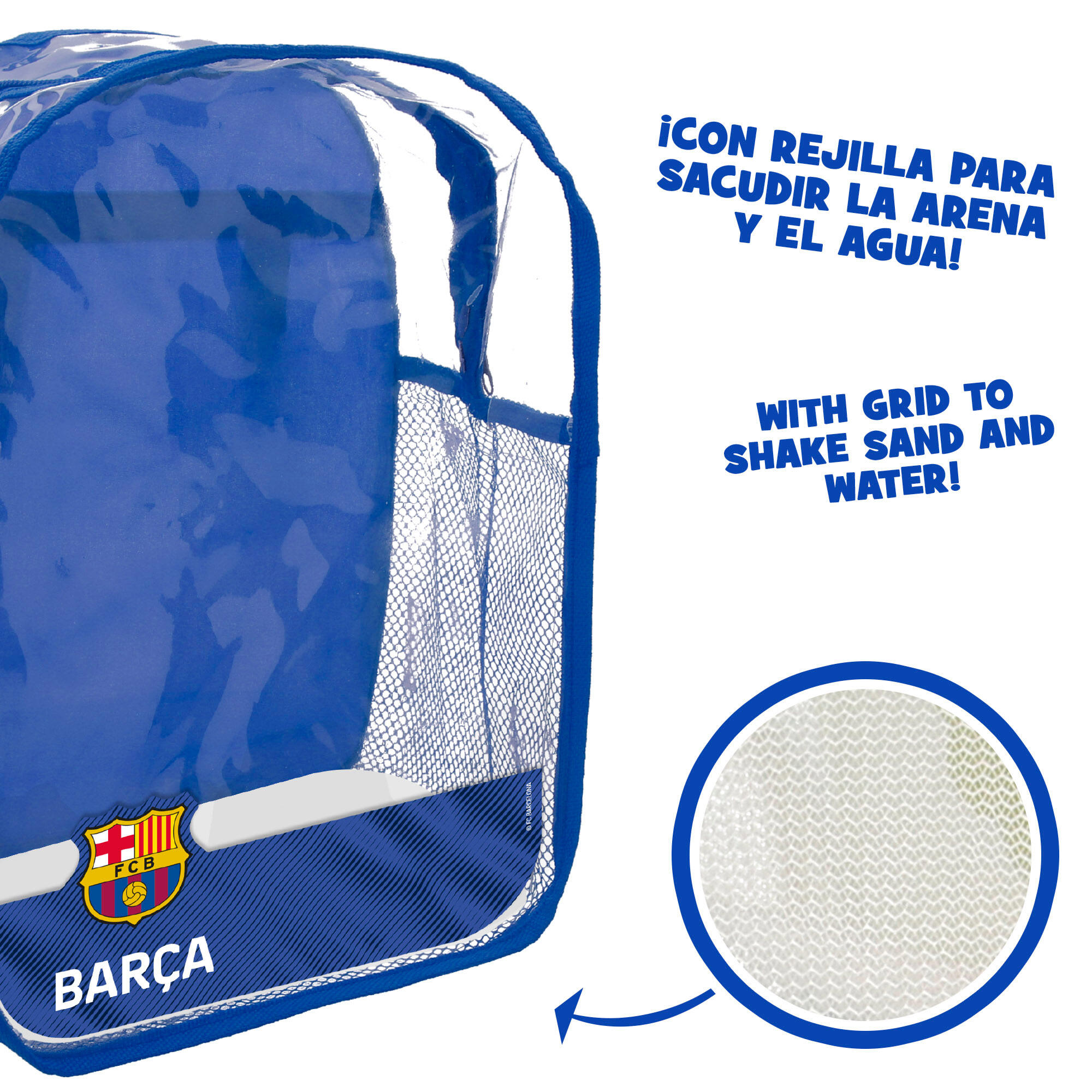 FC Barcelona Cubo de playa con accesorios y balón del equipo 3/7