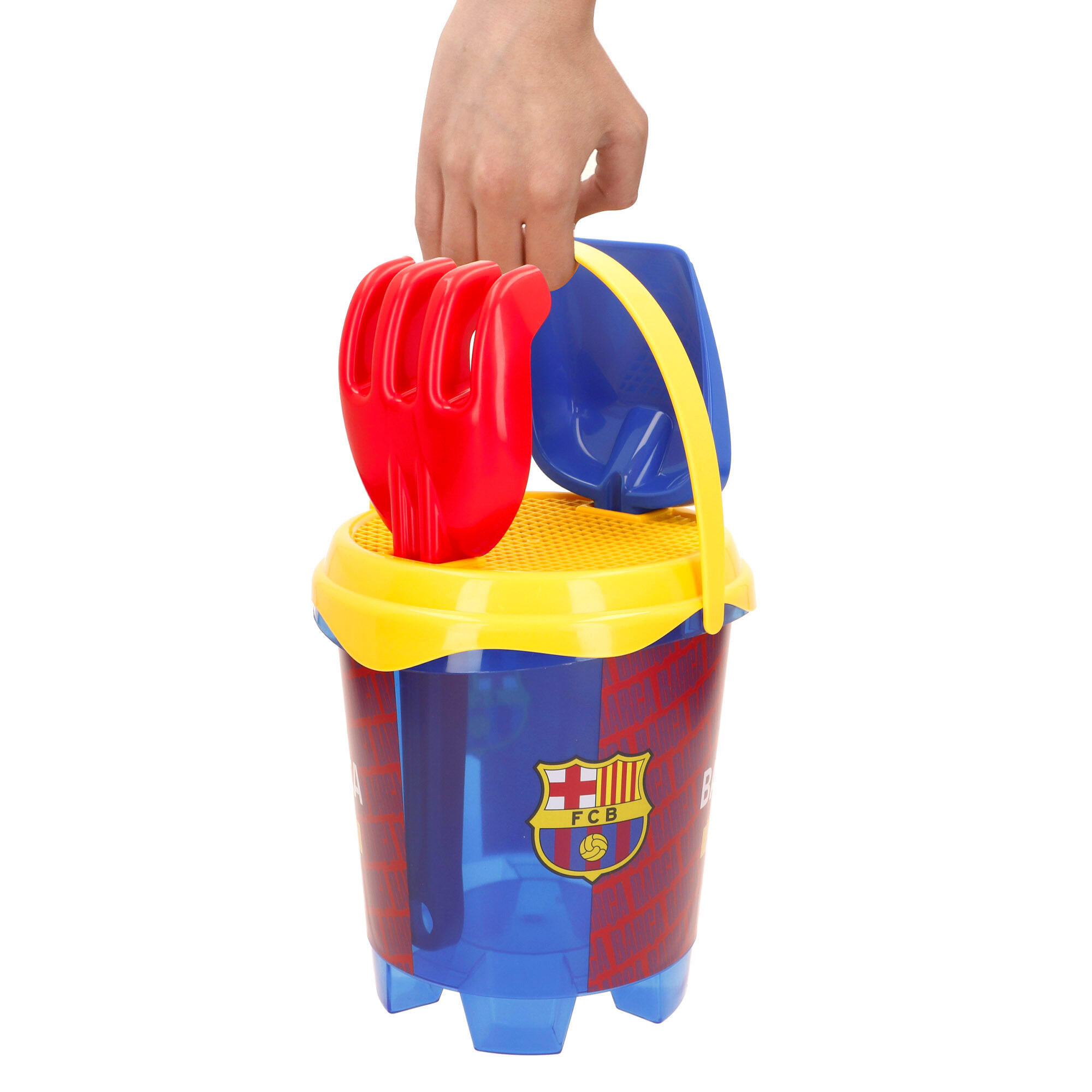 FC Barcelona Cubo de playa con accesorios y balón del equipo 6/7