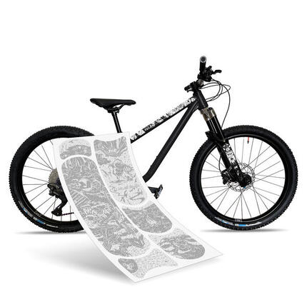 Aufkleber Schutzfolie Rahmenschutz für Kinderfahrräder 43-teilig 20'' - 26''