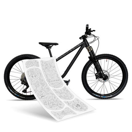 Aufkleber Schutzfolie Rahmenschutz für Kinderfahrräder 43-teilig 20'' - 26''