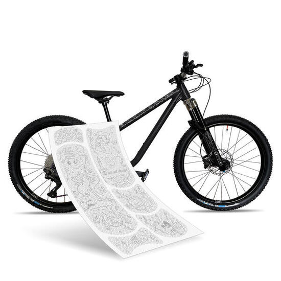 Aufkleber Schutzfolie Rahmenschutz für Kinderfahrräder 43-teilig 20'' - 26''