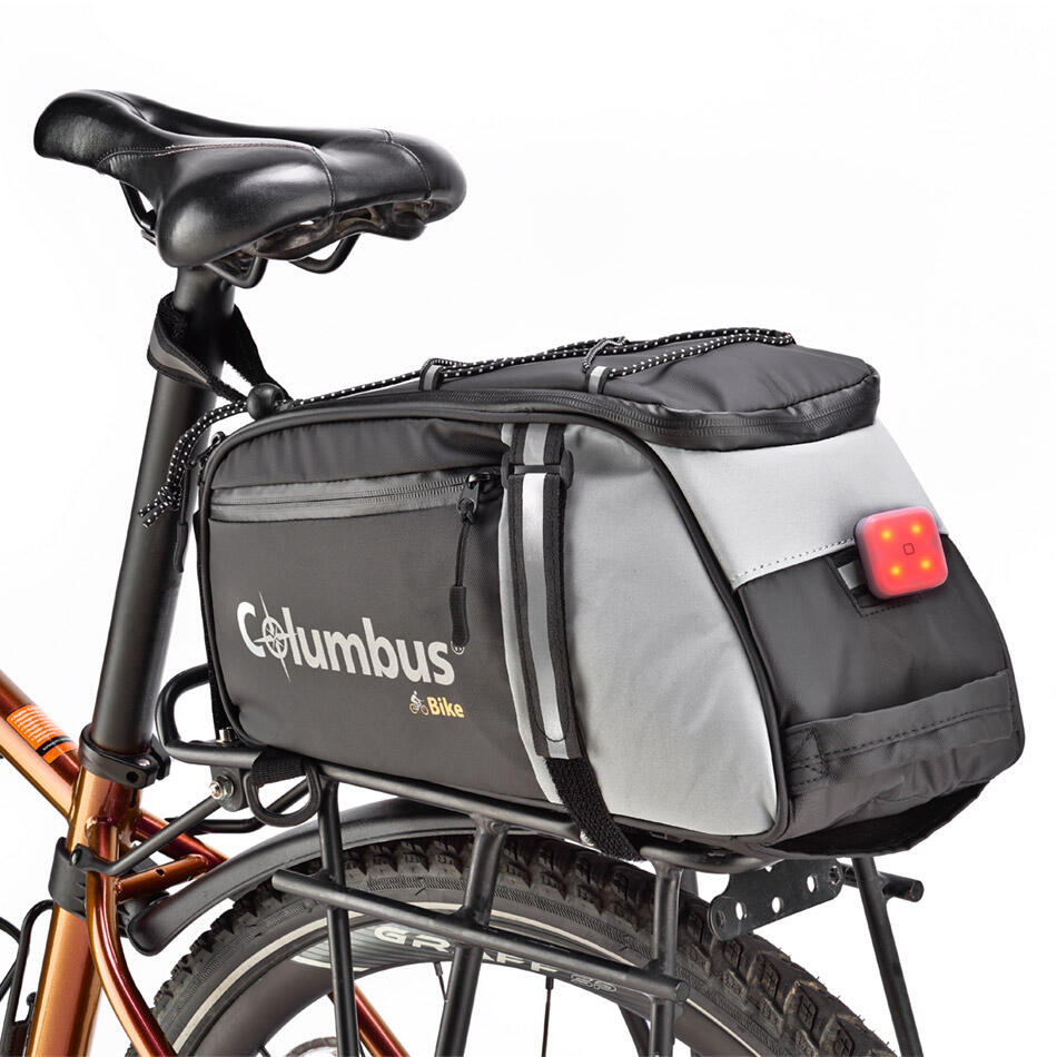 Sacoche de porte Bagage Columbus Trunk bag 8 L Noire et Grise 6/7