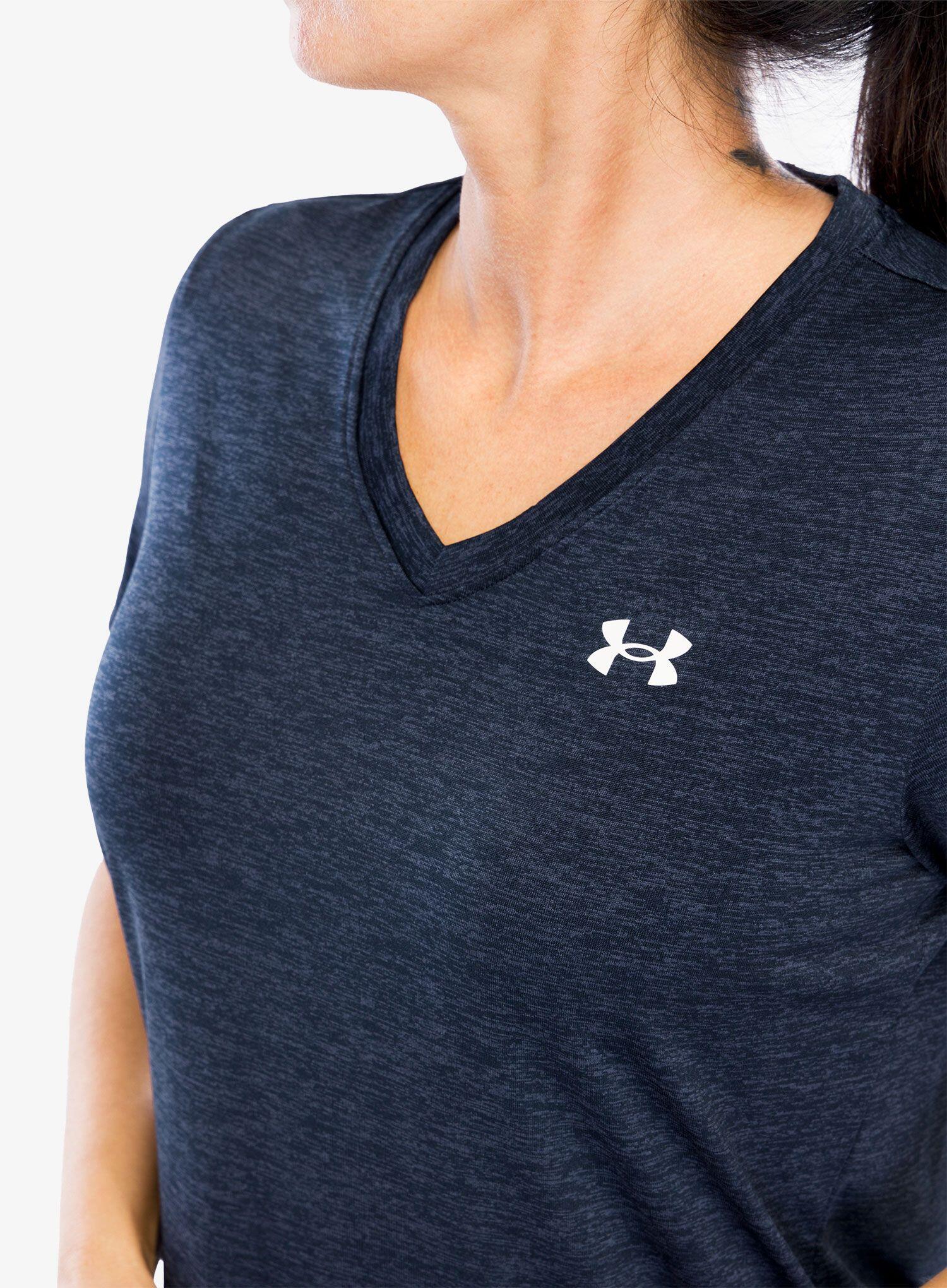 T-shirt Ua Tech™ Twist Da Donna Con Collo A V E Manica Corta - Blu Marina Notte 5/5