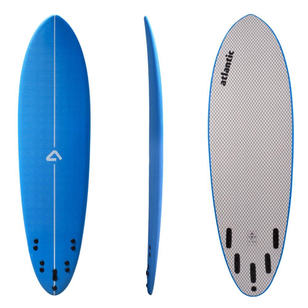 ATLANTIC BOARDS Prancha de Surf Softboard Shark - Epoxy + Fibra de Vidro - 6'6"x21"x2.75" - 48L