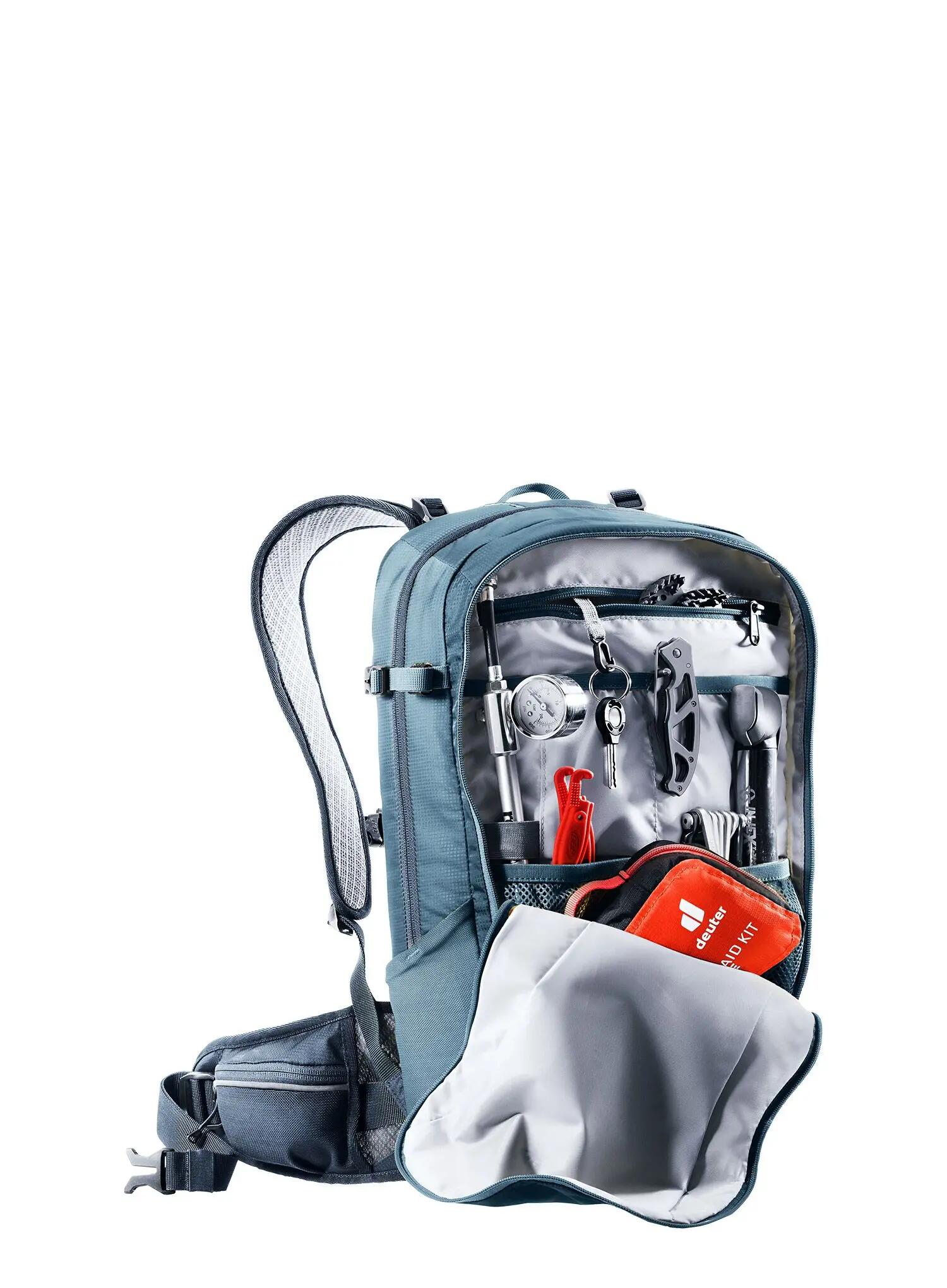 Sac à dos VTT Deuter Flyt 14 L with ventilated back, TÜV/GS Atlantique Ink 6/7