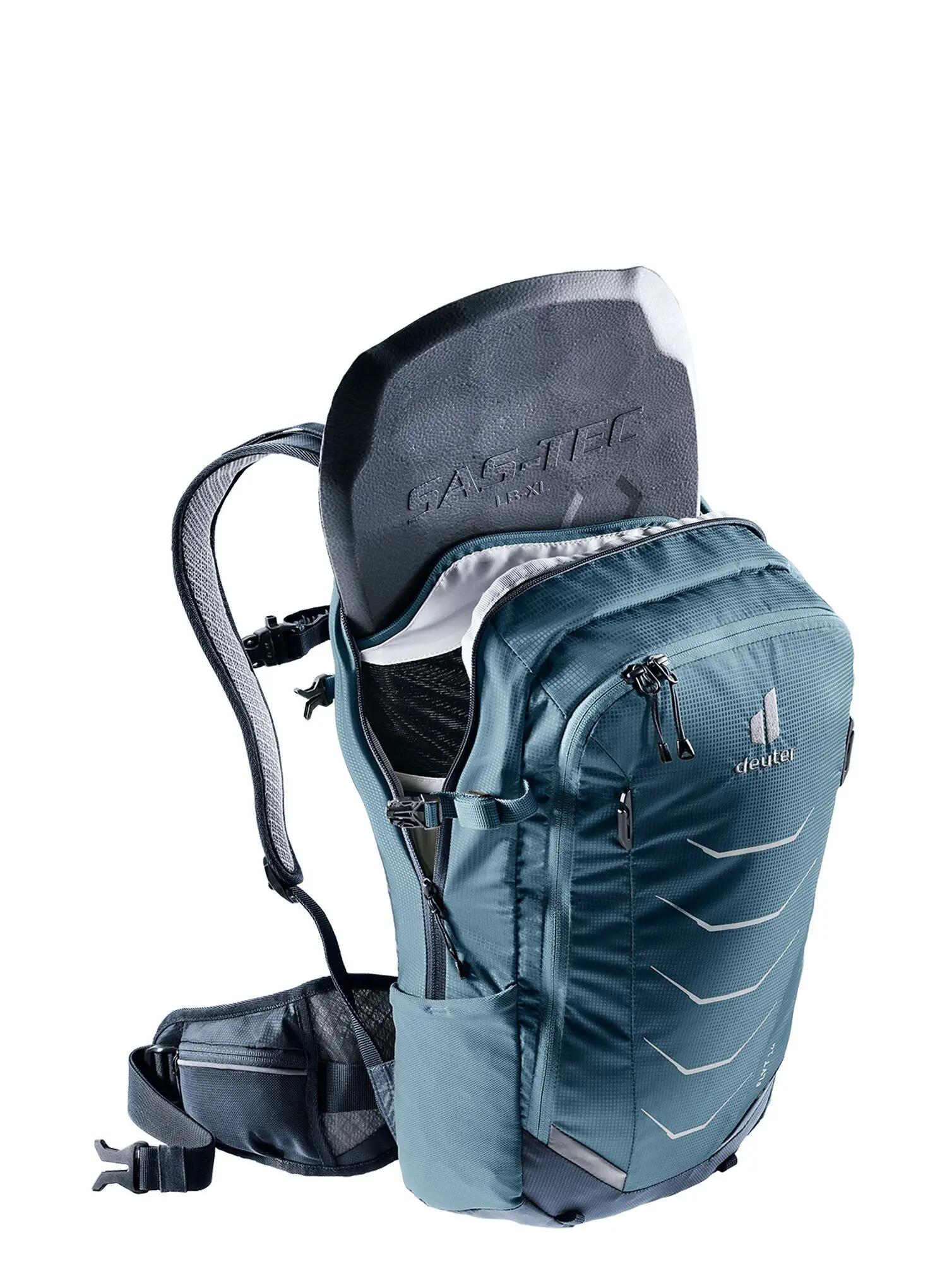Sac à dos VTT Deuter Flyt 14 L with ventilated back, TÜV/GS Atlantique Ink 5/7