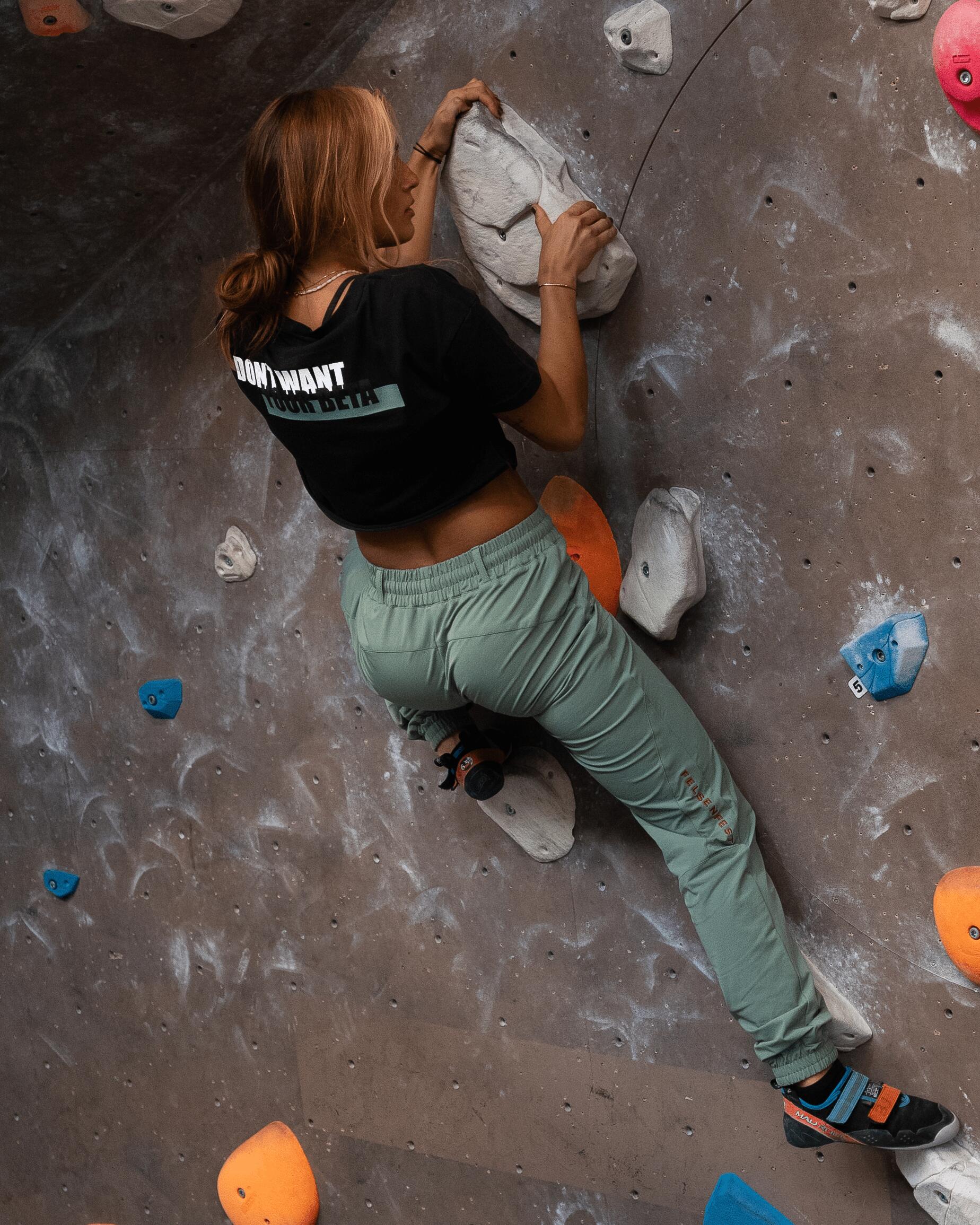 Boulderhose Türkis Frauen 3/7