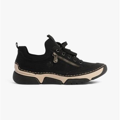 Rieker Damen Halbschuh Slipper Schuhe 45973-00 Schwarz