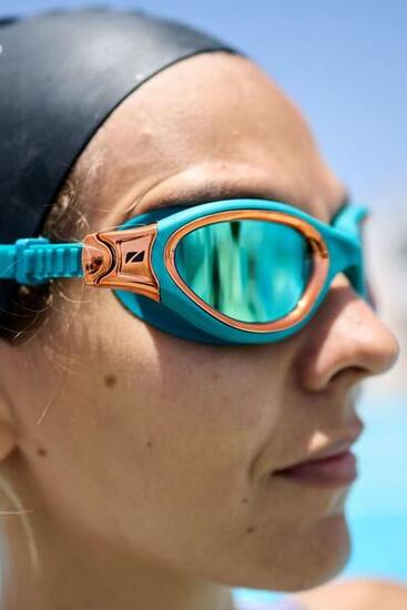 Lunettes de natation polarisées Zone3 Venator-X - Turquoise / Crème / Cuivre